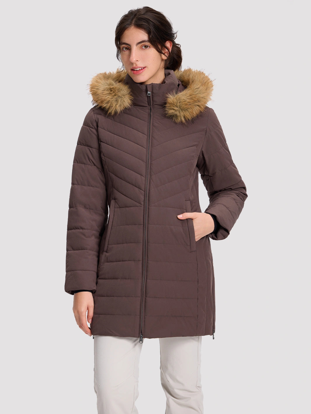 Women's Waterproof Long Puffer Coat PIONEER CAMP