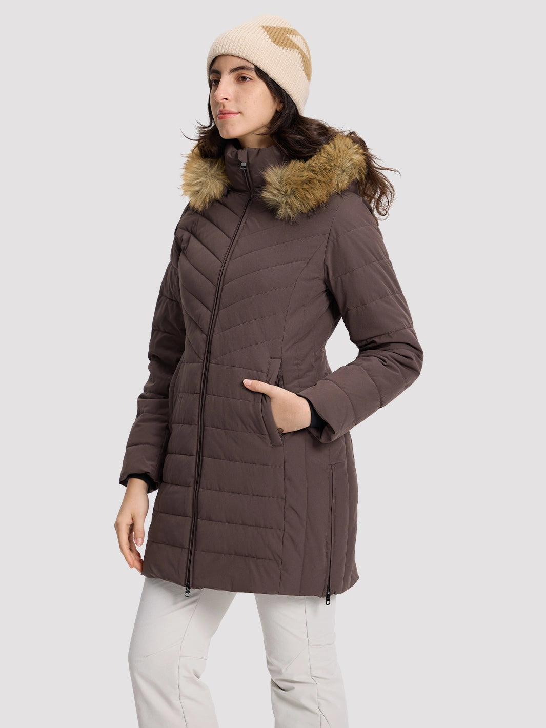 Women's Waterproof Long Puffer Coat PIONEER CAMP