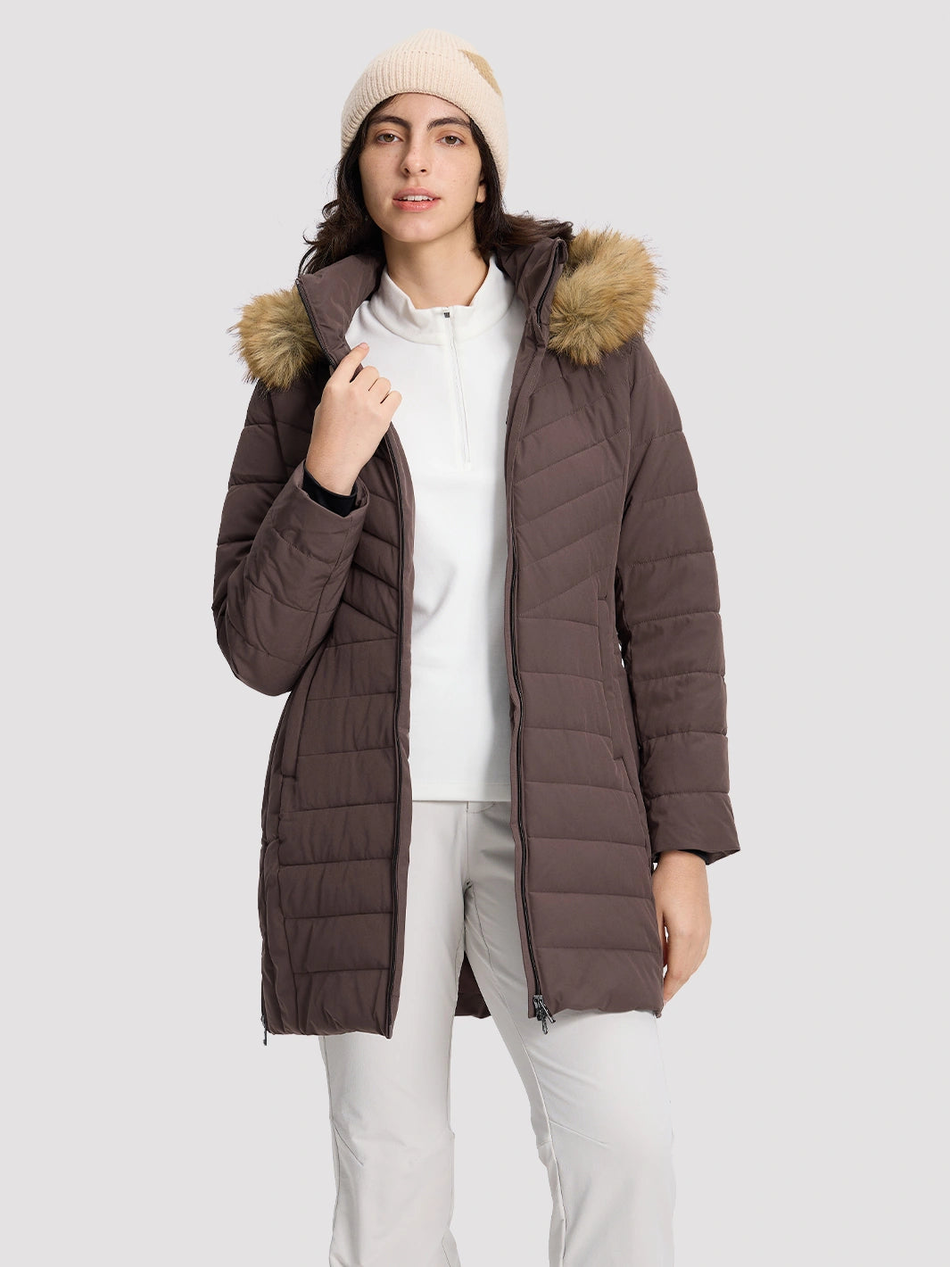 Women's Waterproof Long Puffer Coat PIONEER CAMP