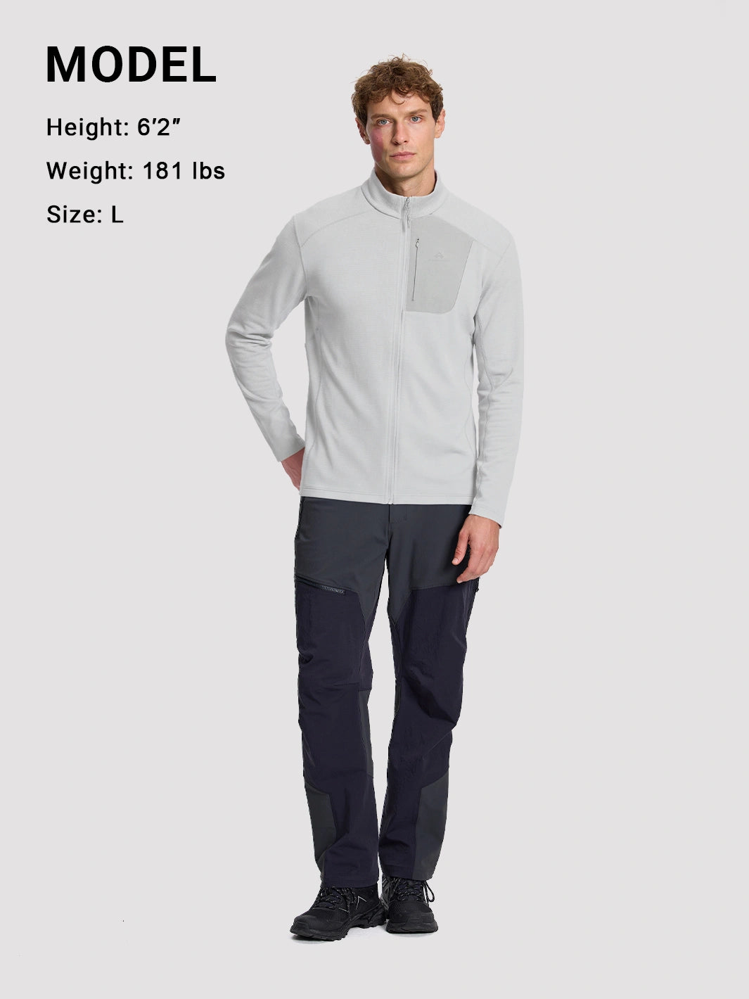 Men's Dynamic Full-Zip Grid Fleece Jacket PIONEER CAMP