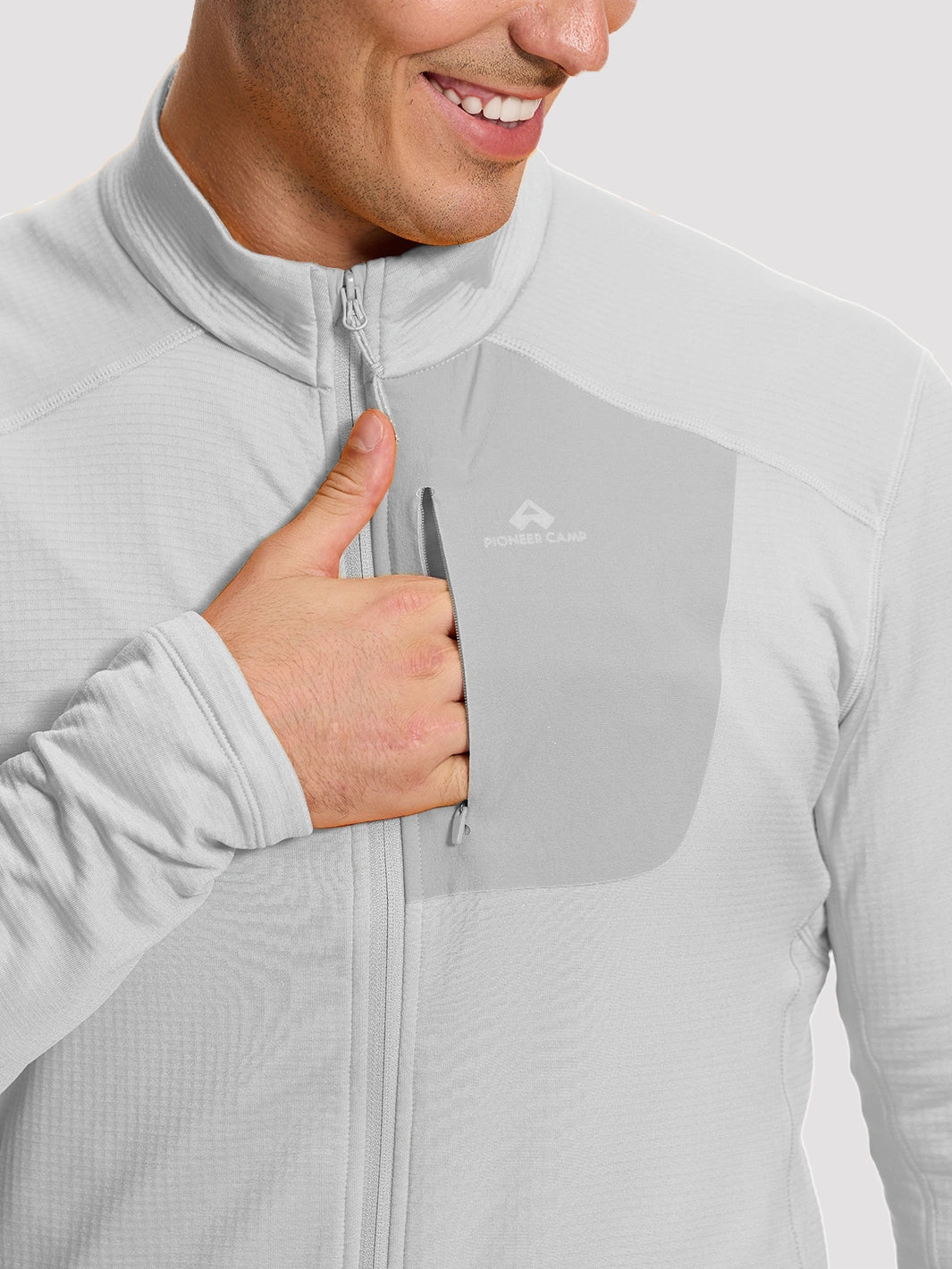 Men's Dynamic Full-Zip Grid Fleece Jacket PIONEER CAMP