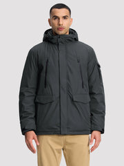 Men's 9-Pocket Hooded Fleece-Lined Winter Parka PIONEER CAMP
