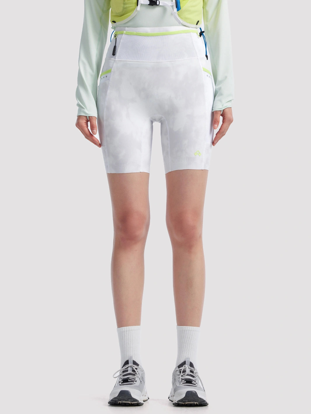 Women's High-Waist Multi-Pocket Trail Running Shorts Pioneer Camp
