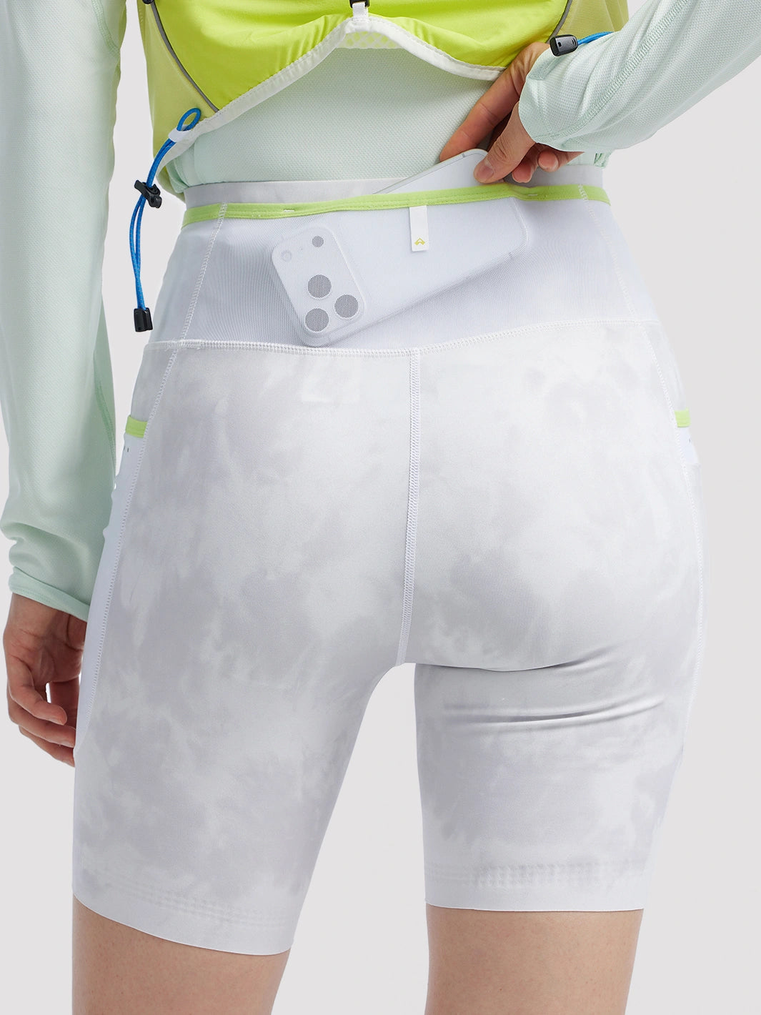 Women's High-Waist Multi-Pocket Trail Running Shorts Pioneer Camp