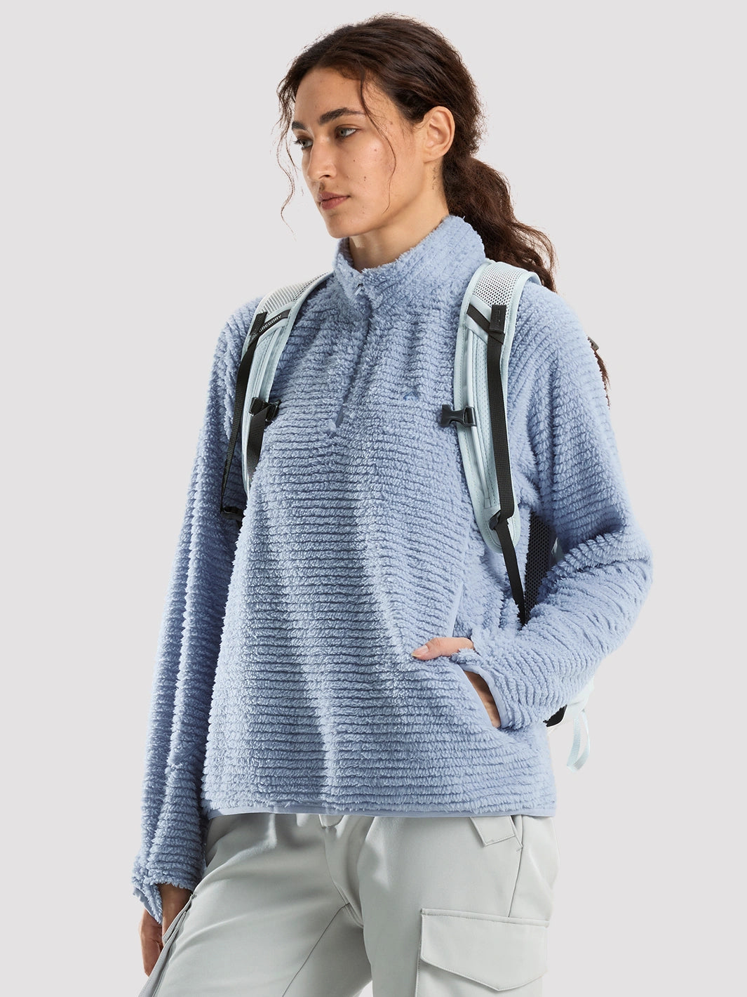 Women's Lightweight PrimaLoft Fleece Half-Zip Pullover PIONEER CAMP