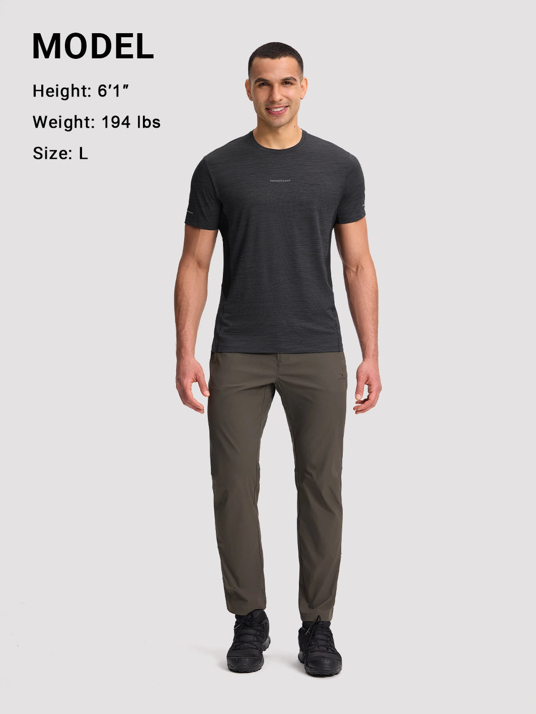 Men's Quick-Dry Workout Performance Tee PIONEER CAMP