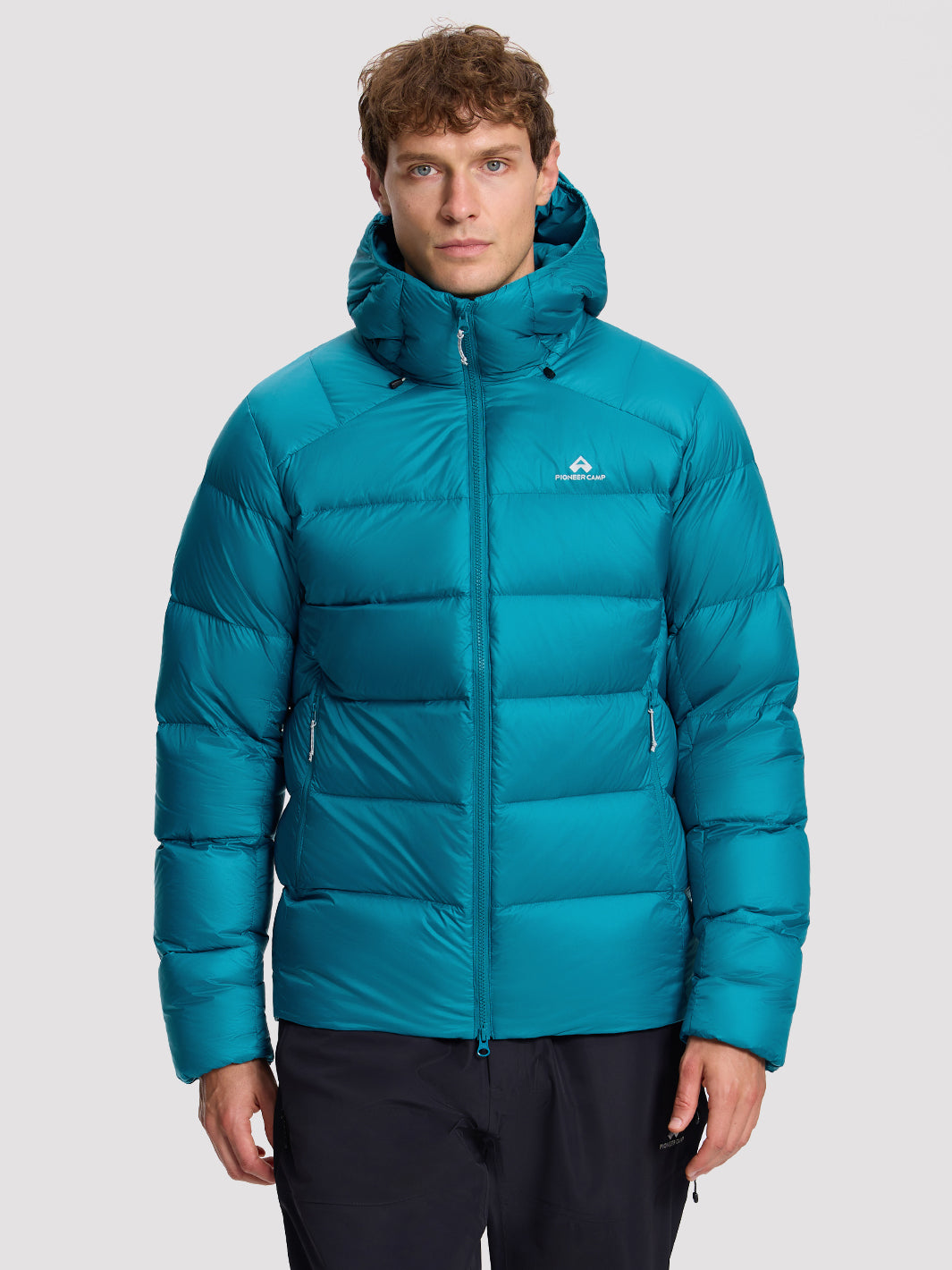 Men's 800-Fill Goose Down Hooded Jacket PIONEER CAMP