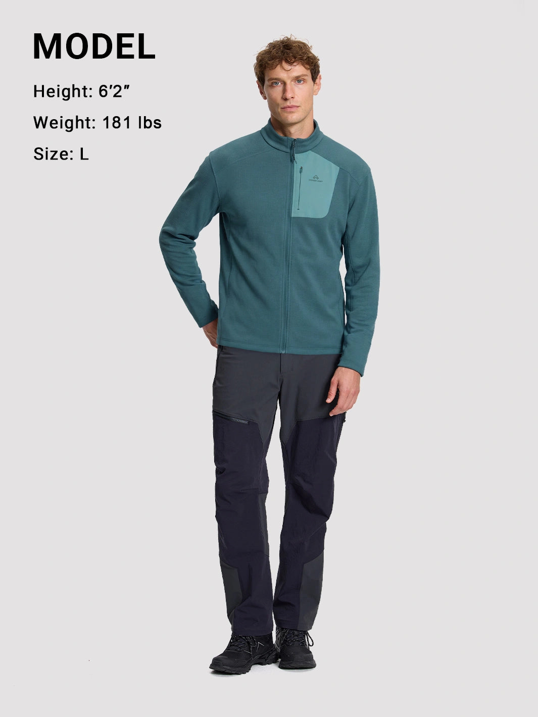 Men's Dynamic Full-Zip Grid Fleece Jacket PIONEER CAMP