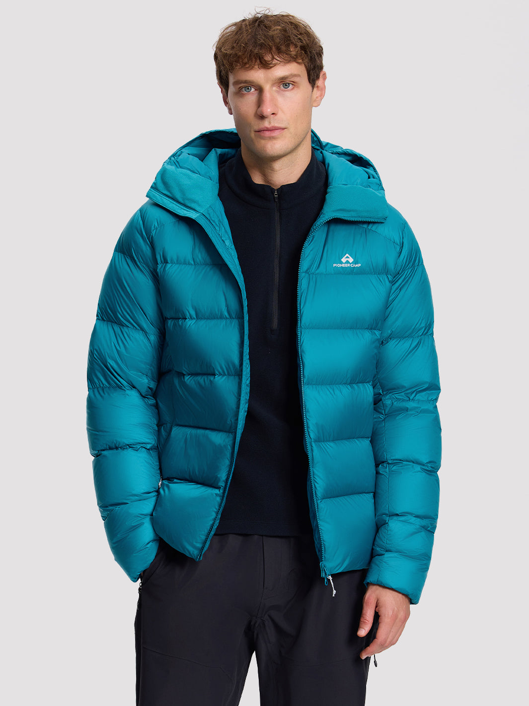 Men's 800-Fill Goose Down Hooded Jacket PIONEER CAMP