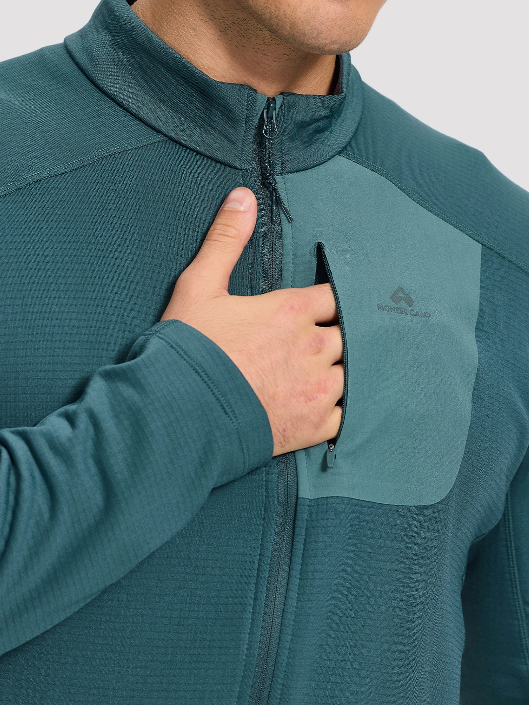 Men's Dynamic Full-Zip Grid Fleece Jacket PIONEER CAMP