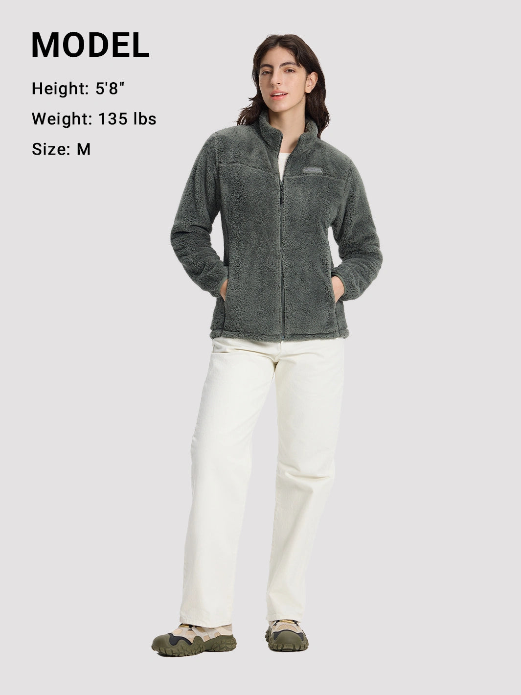 Women's Stand-Collar Coral Fleece Jacket PIONEER CAMP