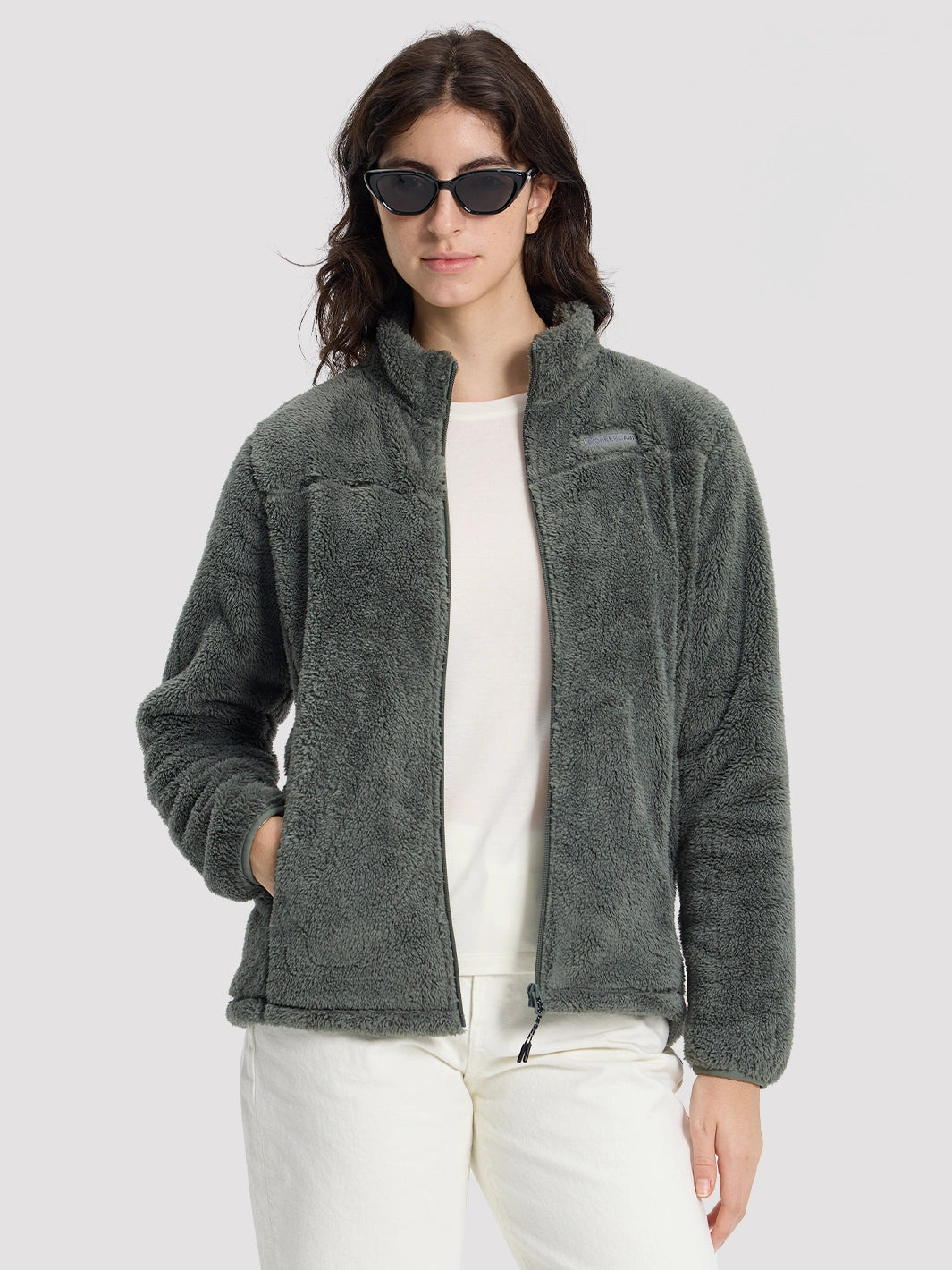 Women's Stand-Collar Coral Fleece Jacket PIONEER CAMP