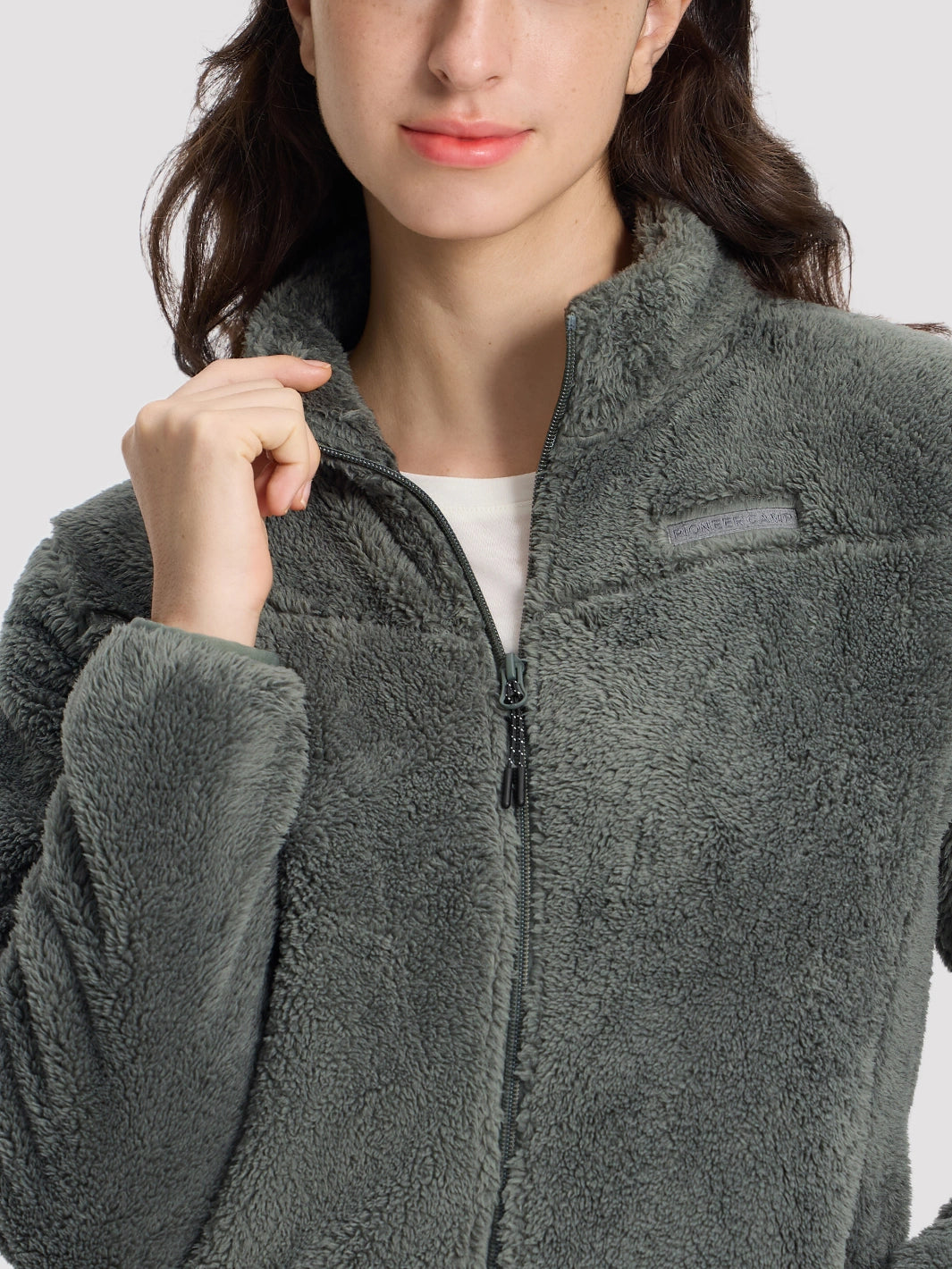 Women's Stand-Collar Coral Fleece Jacket PIONEER CAMP