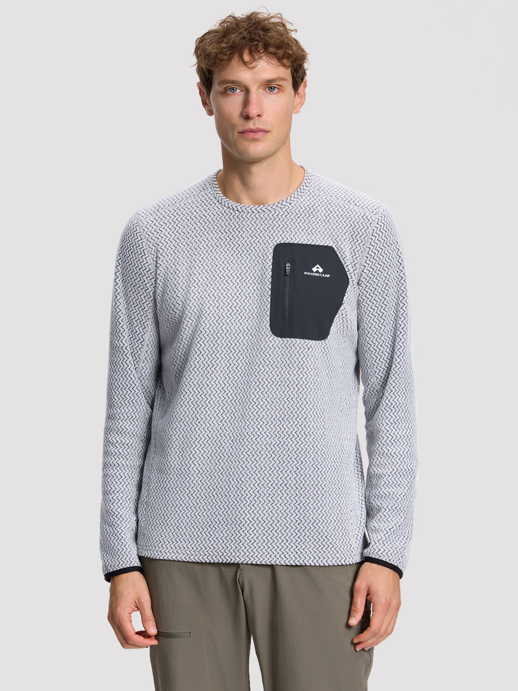 Men's Moisture-Wicking Wave Fleece Crewneck PIONEER CAMP