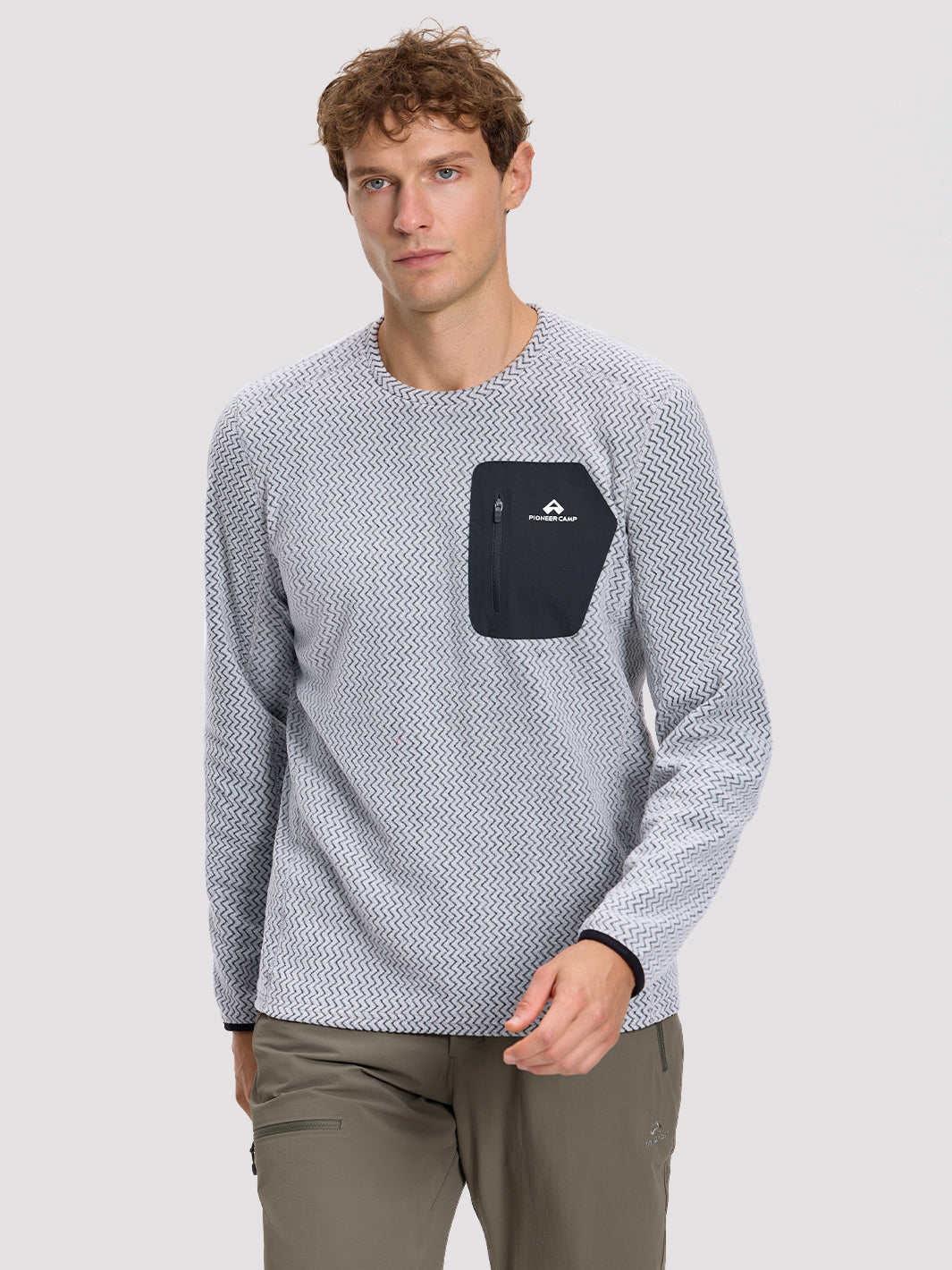 Men's Moisture-Wicking Wave Fleece Crewneck PIONEER CAMP