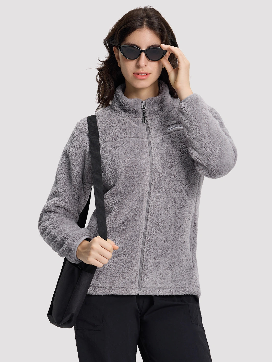 Women's Stand-Collar Coral Fleece Jacket PIONEER CAMP