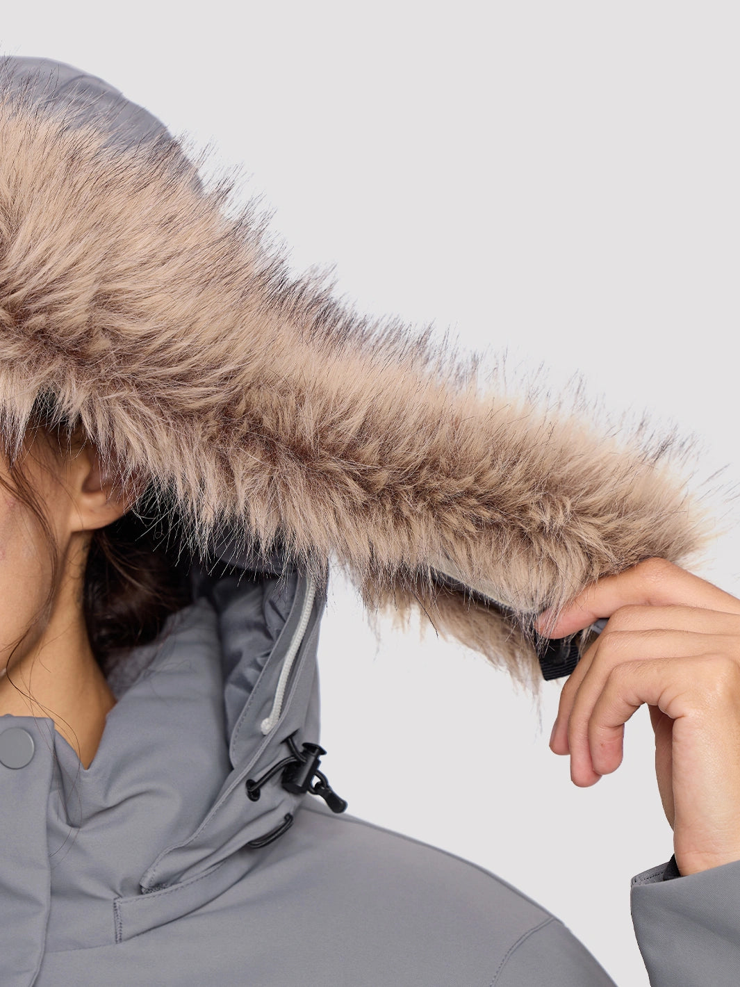 Women's Waterproof 700 Fill Power Down Parka with Removable Faux Fur Hood PIONEER CAMP