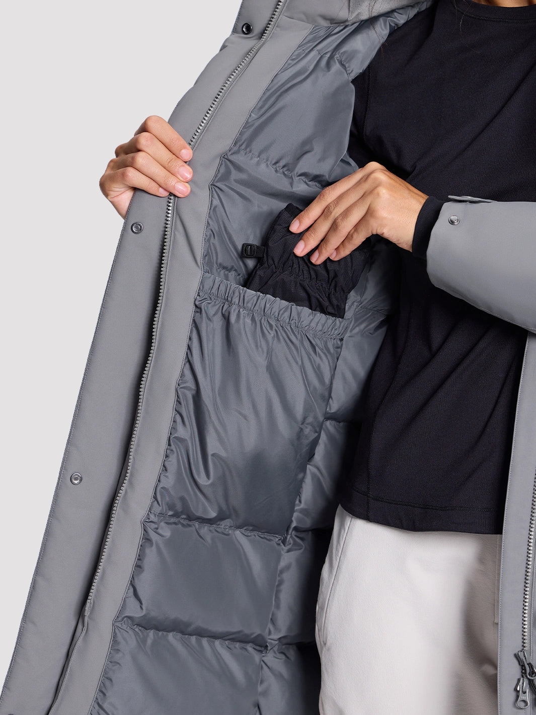 Women's Waterproof 700 Fill Power Down Parka with Removable Faux Fur Hood PIONEER CAMP