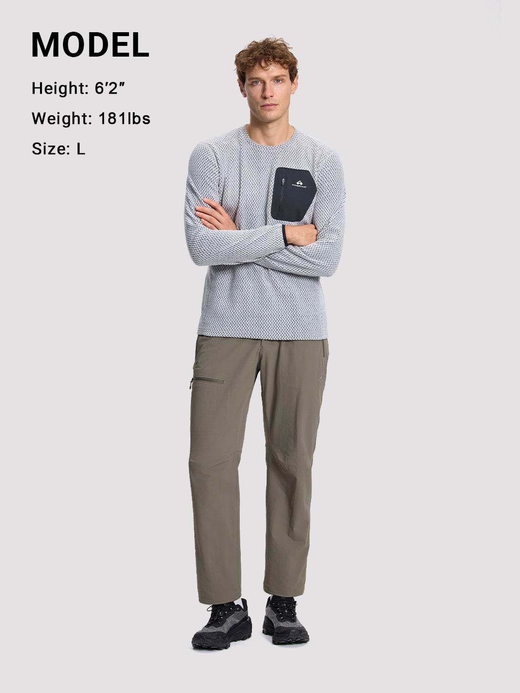 Men's Moisture-Wicking Wave Fleece Crewneck PIONEER CAMP