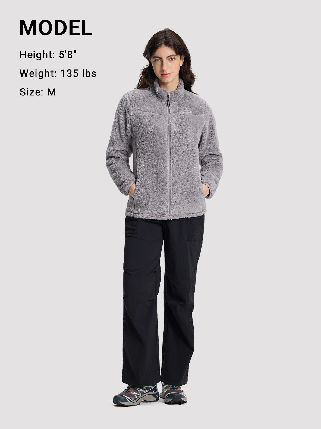 Women's Stand-Collar Coral Fleece Jacket PIONEER CAMP