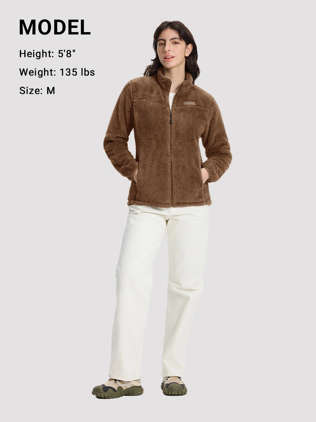Women's Stand-Collar Coral Fleece Jacket PIONEER CAMP