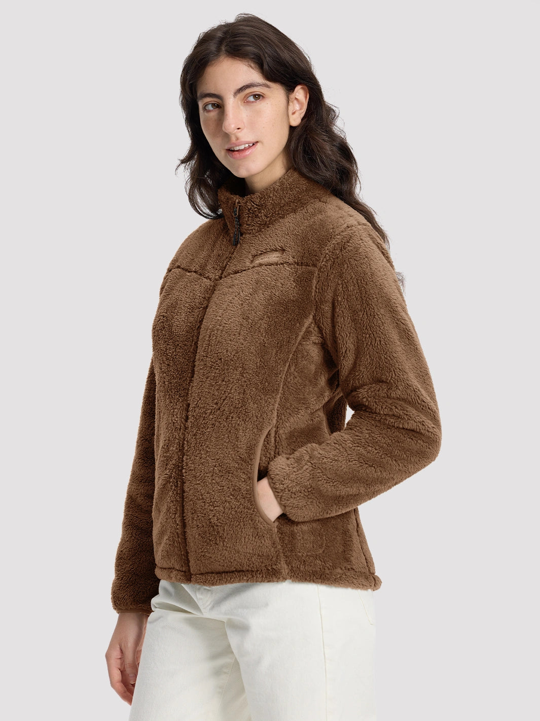 Women's Stand-Collar Coral Fleece Jacket PIONEER CAMP