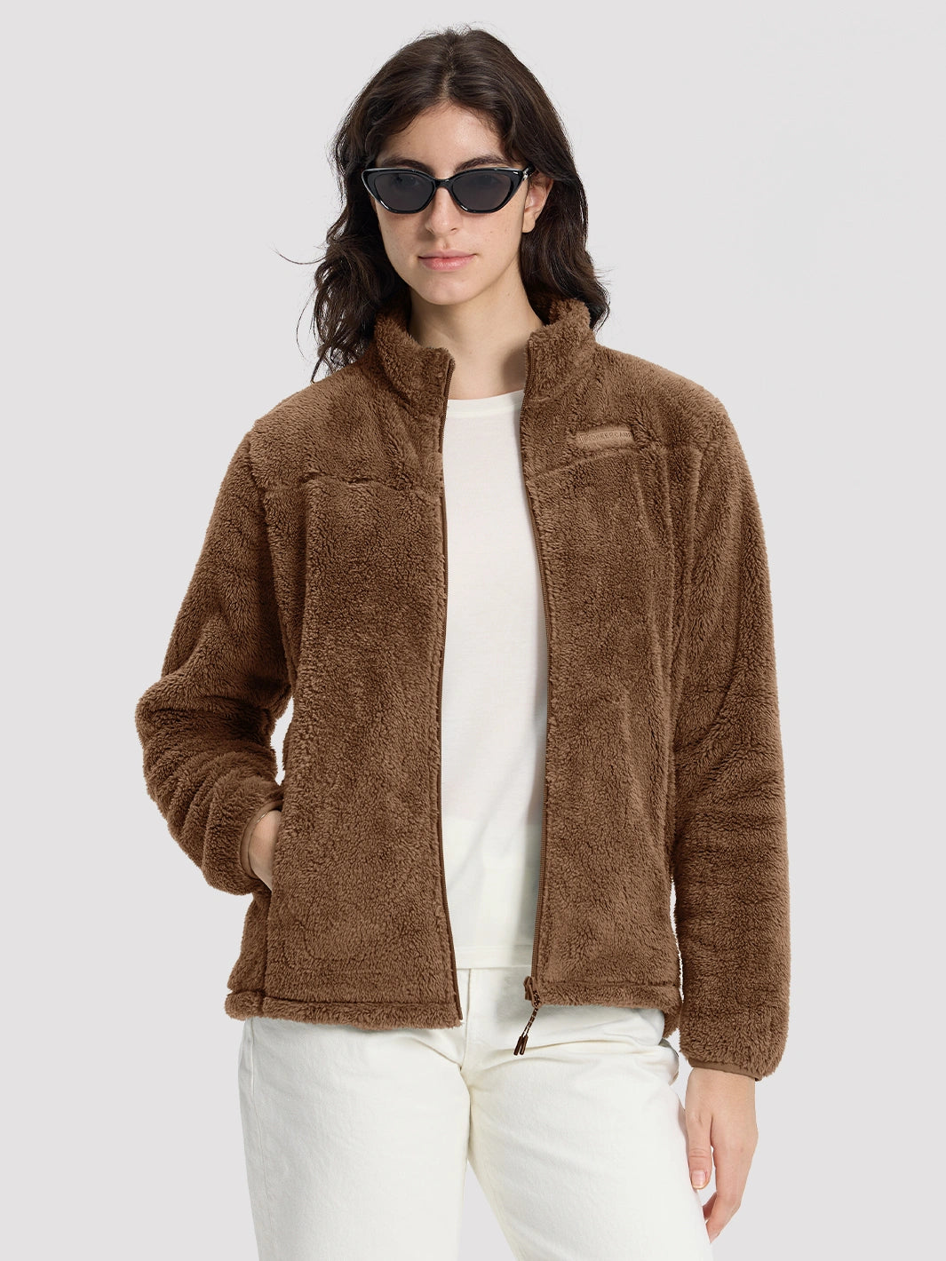 Women's Stand-Collar Coral Fleece Jacket PIONEER CAMP