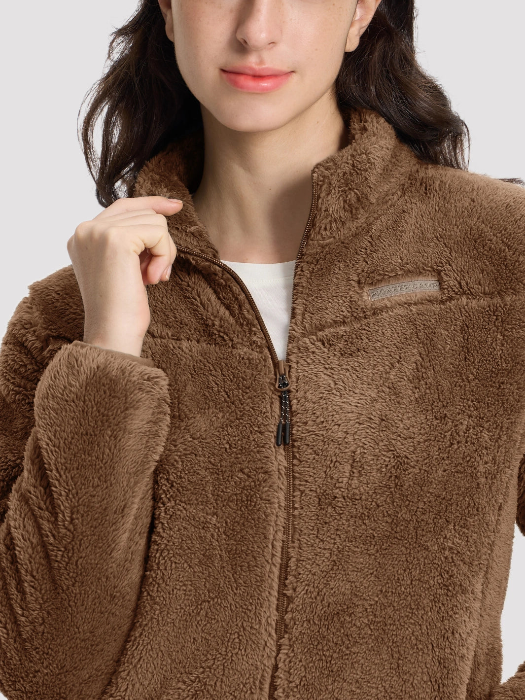 Women's Stand-Collar Coral Fleece Jacket PIONEER CAMP