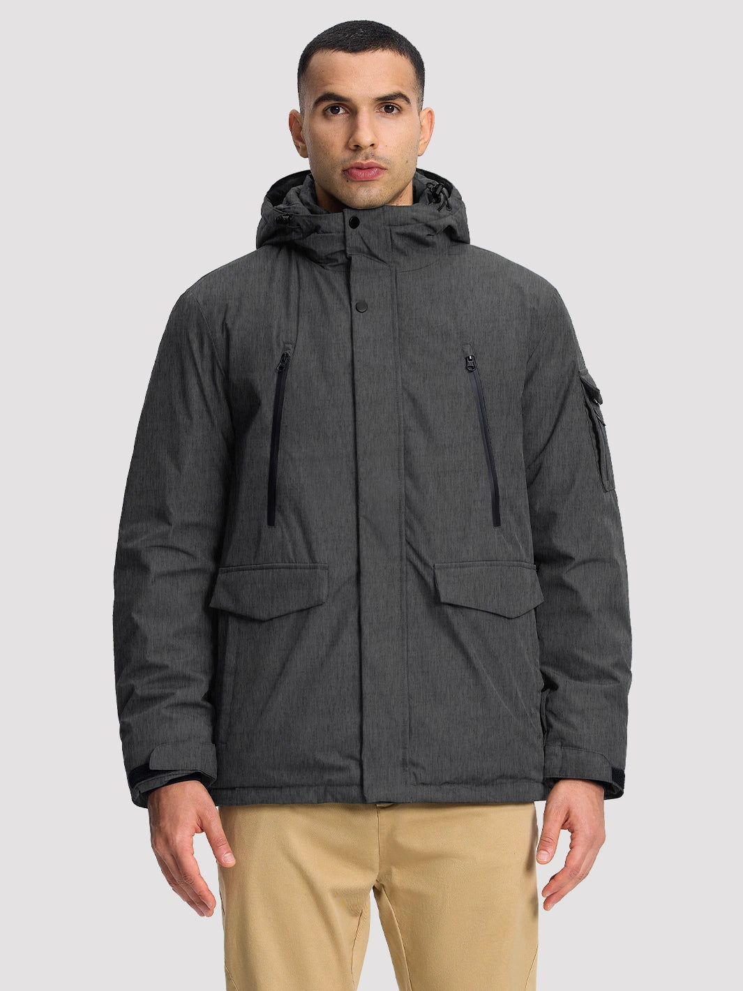 Men's 9-Pocket Hooded Fleece-Lined Winter Parka PIONEER CAMP