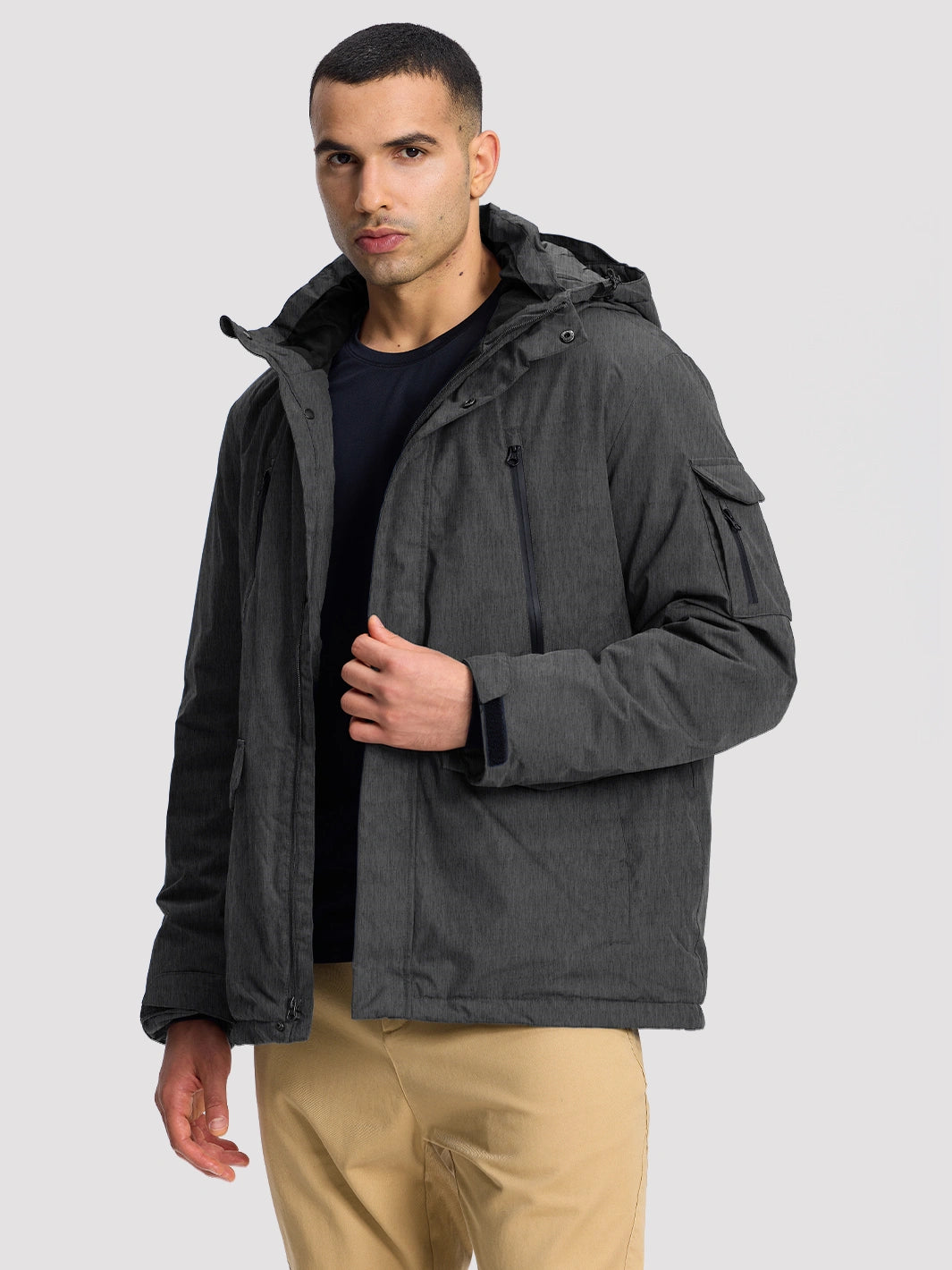 Men's 9-Pocket Hooded Fleece-Lined Winter Parka PIONEER CAMP
