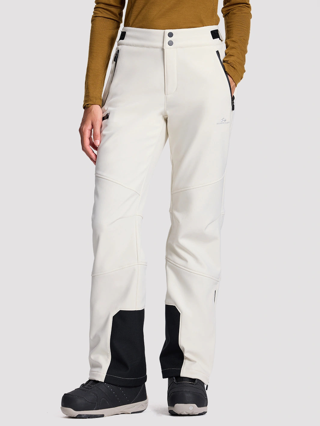 Women's 3-Layer Water-Repellent Softshell Ski Pants PIONEER CAMP