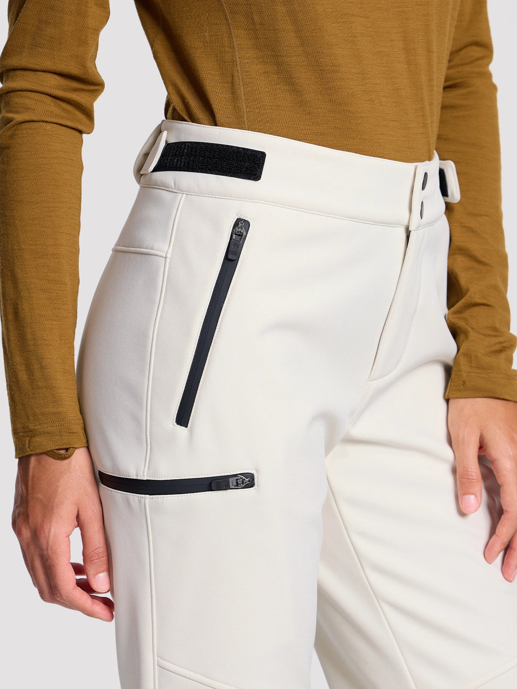 Women's 3-Layer Water-Repellent Softshell Ski Pants PIONEER CAMP