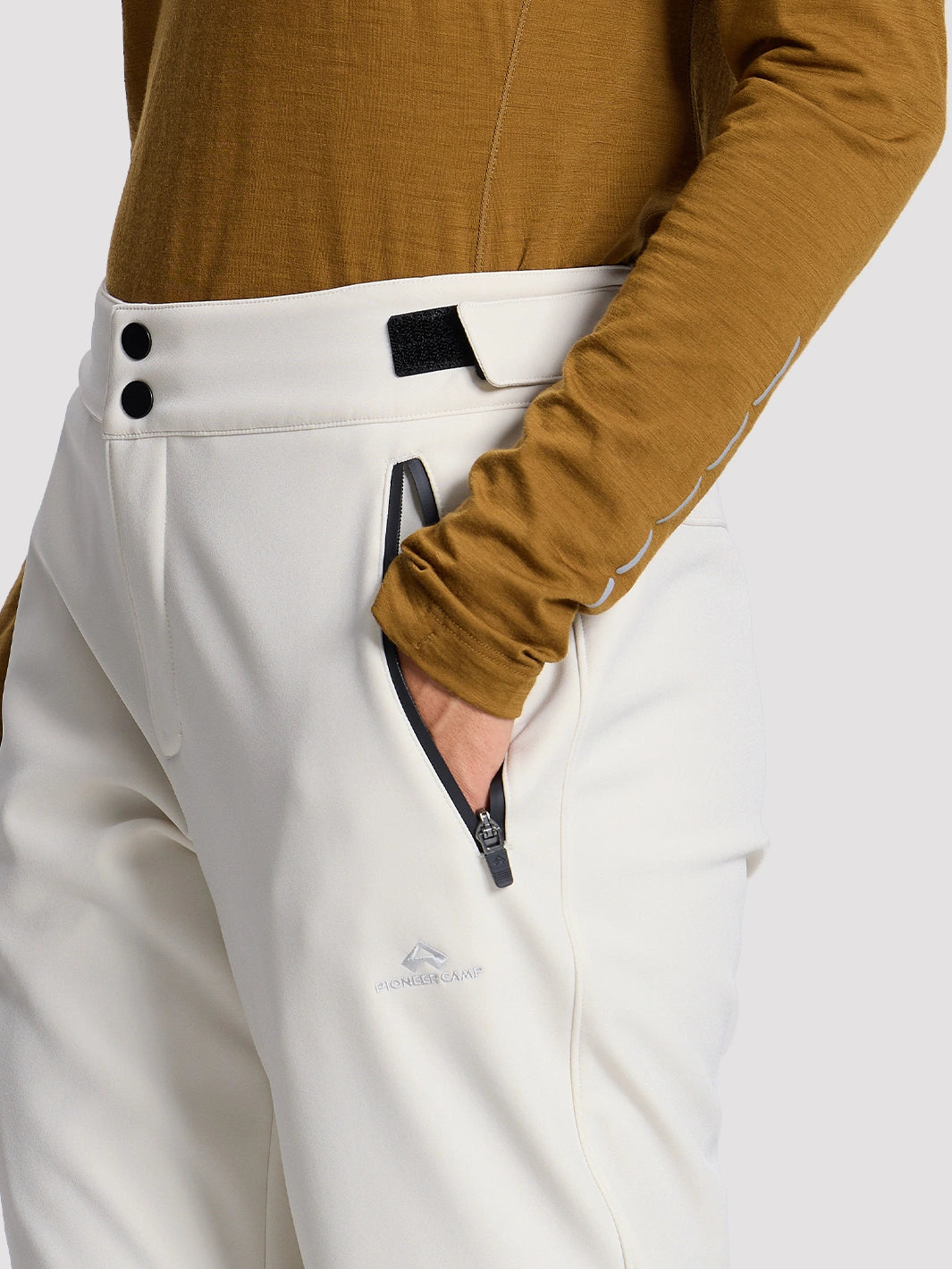 Women's 3-Layer Water-Repellent Softshell Ski Pants PIONEER CAMP