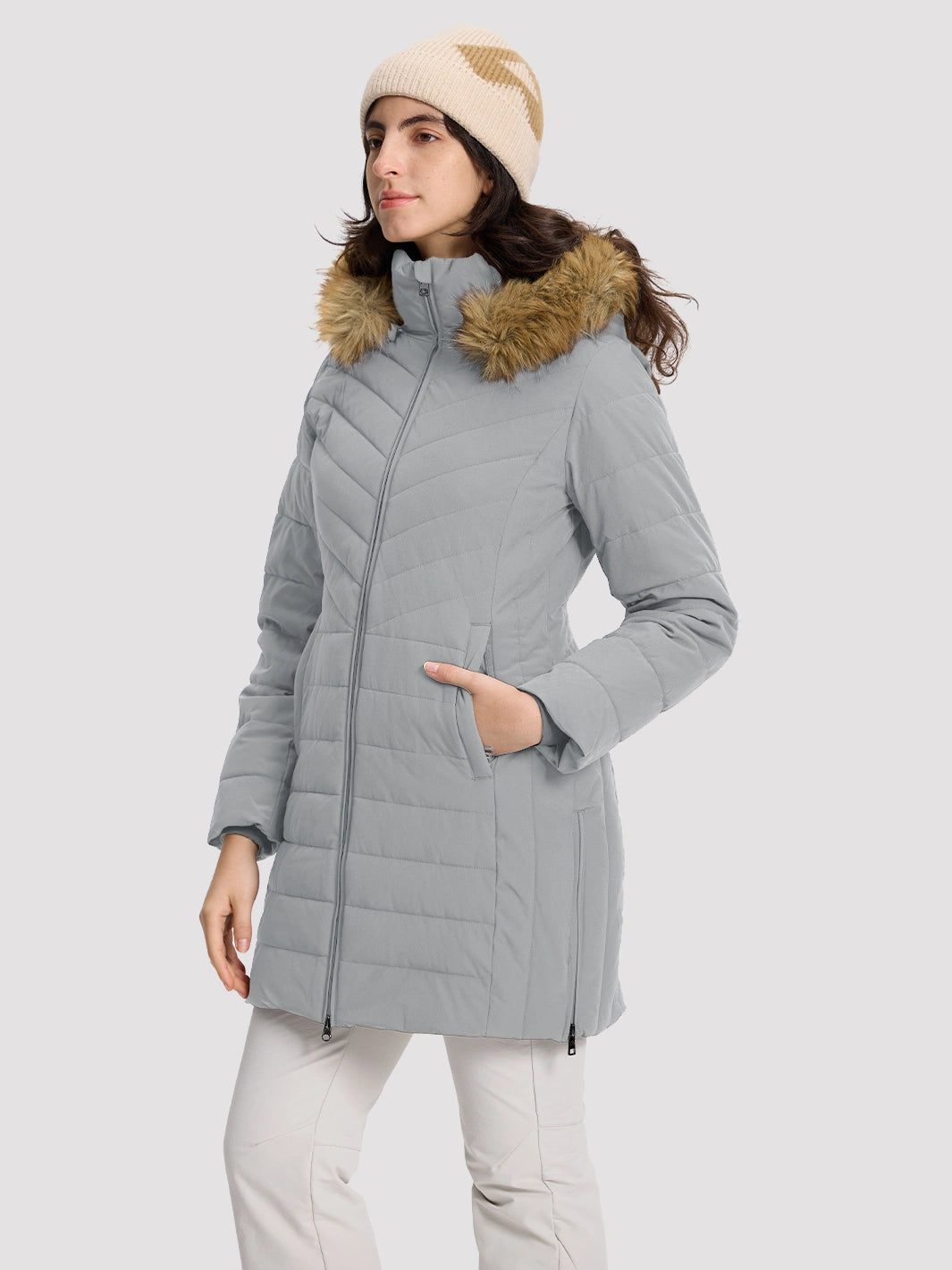 Women's Waterproof Long Puffer Coat PIONEER CAMP