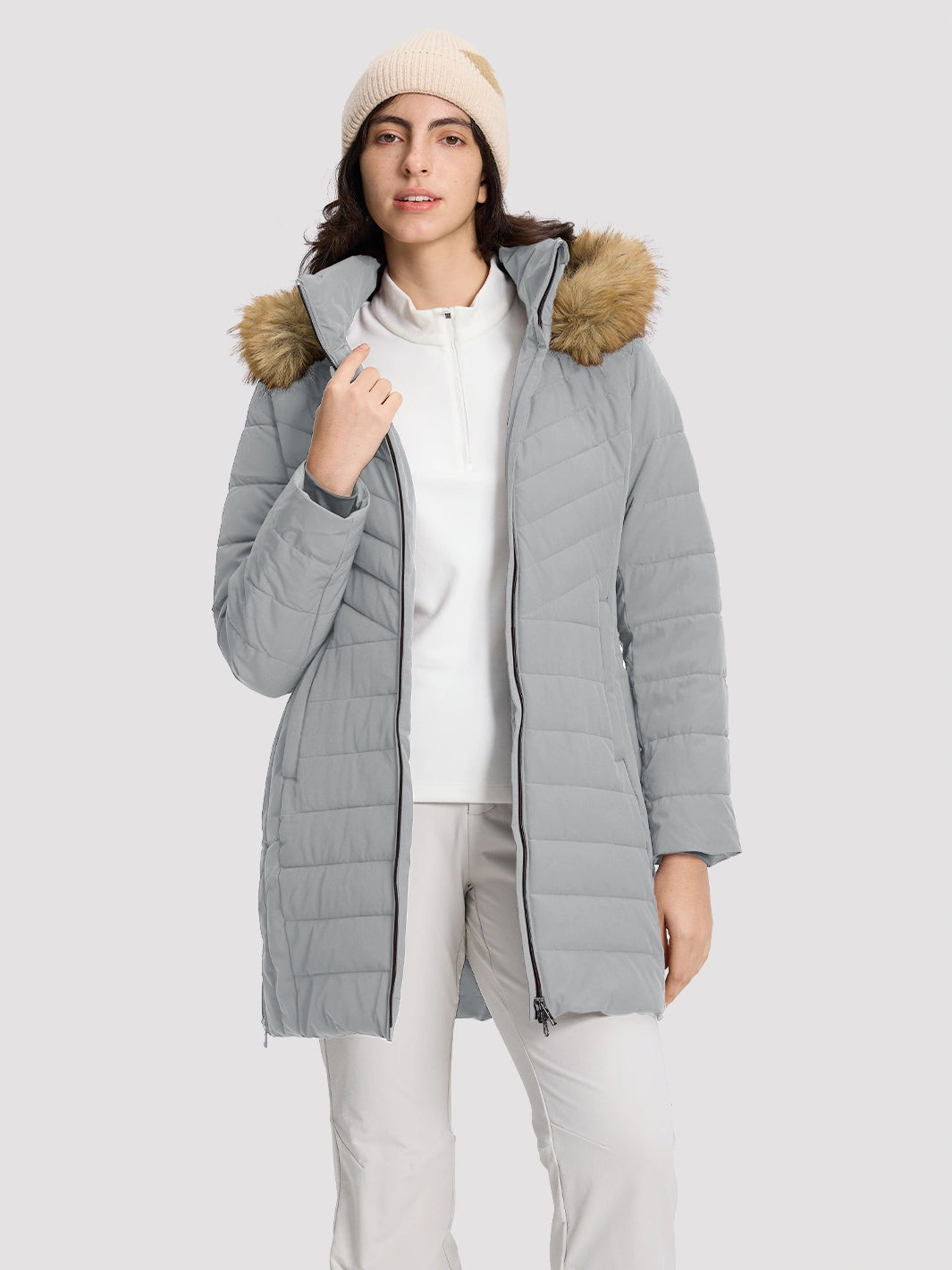 Women's Waterproof Long Puffer Coat PIONEER CAMP