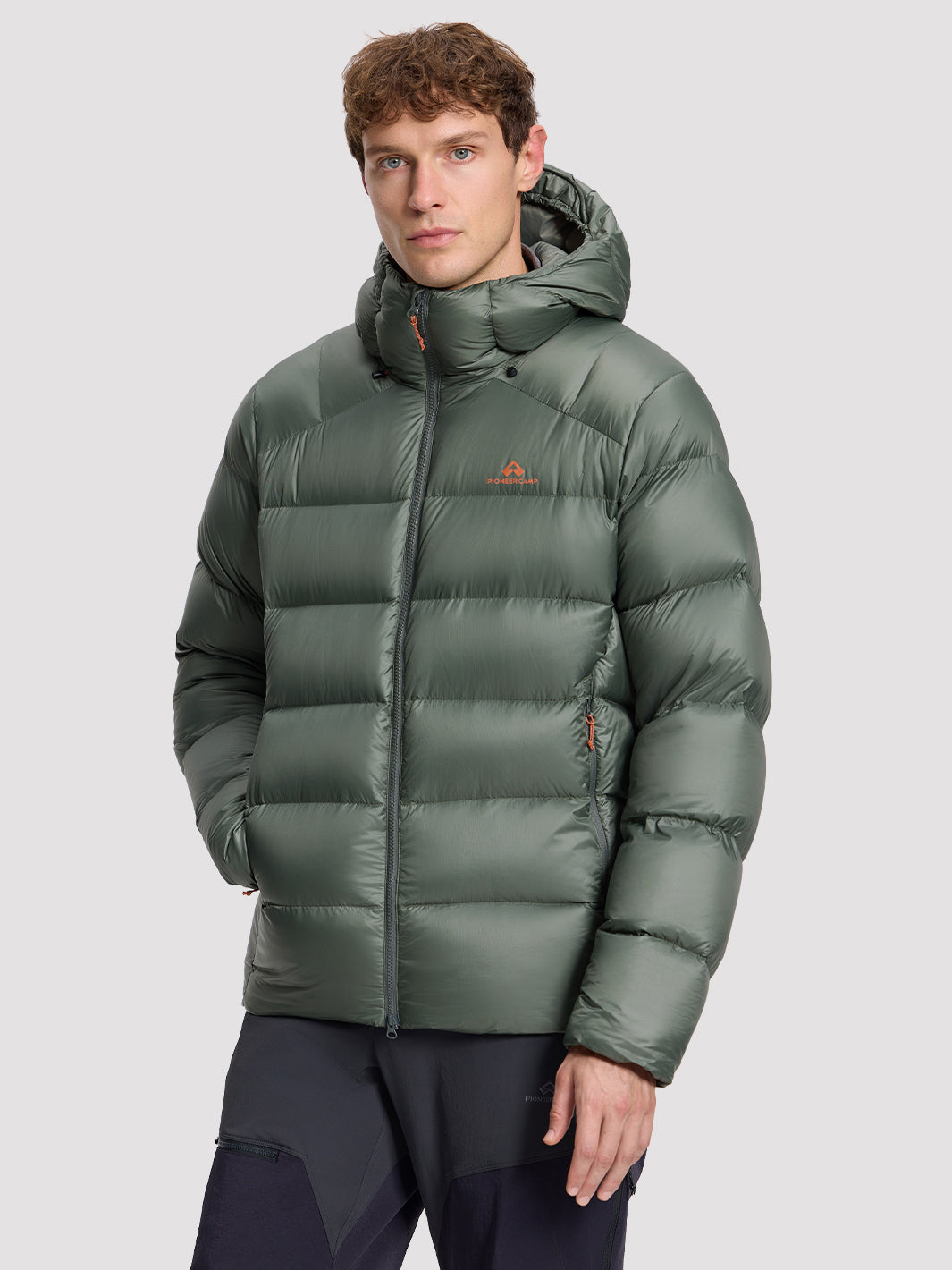 Men's 800-Fill Goose Down Hooded Jacket PIONEER CAMP