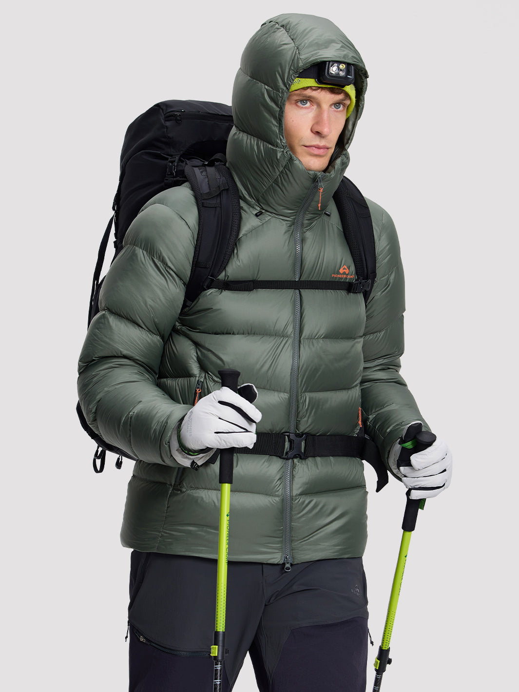 Men's 800-Fill Goose Down Hooded Jacket PIONEER CAMP