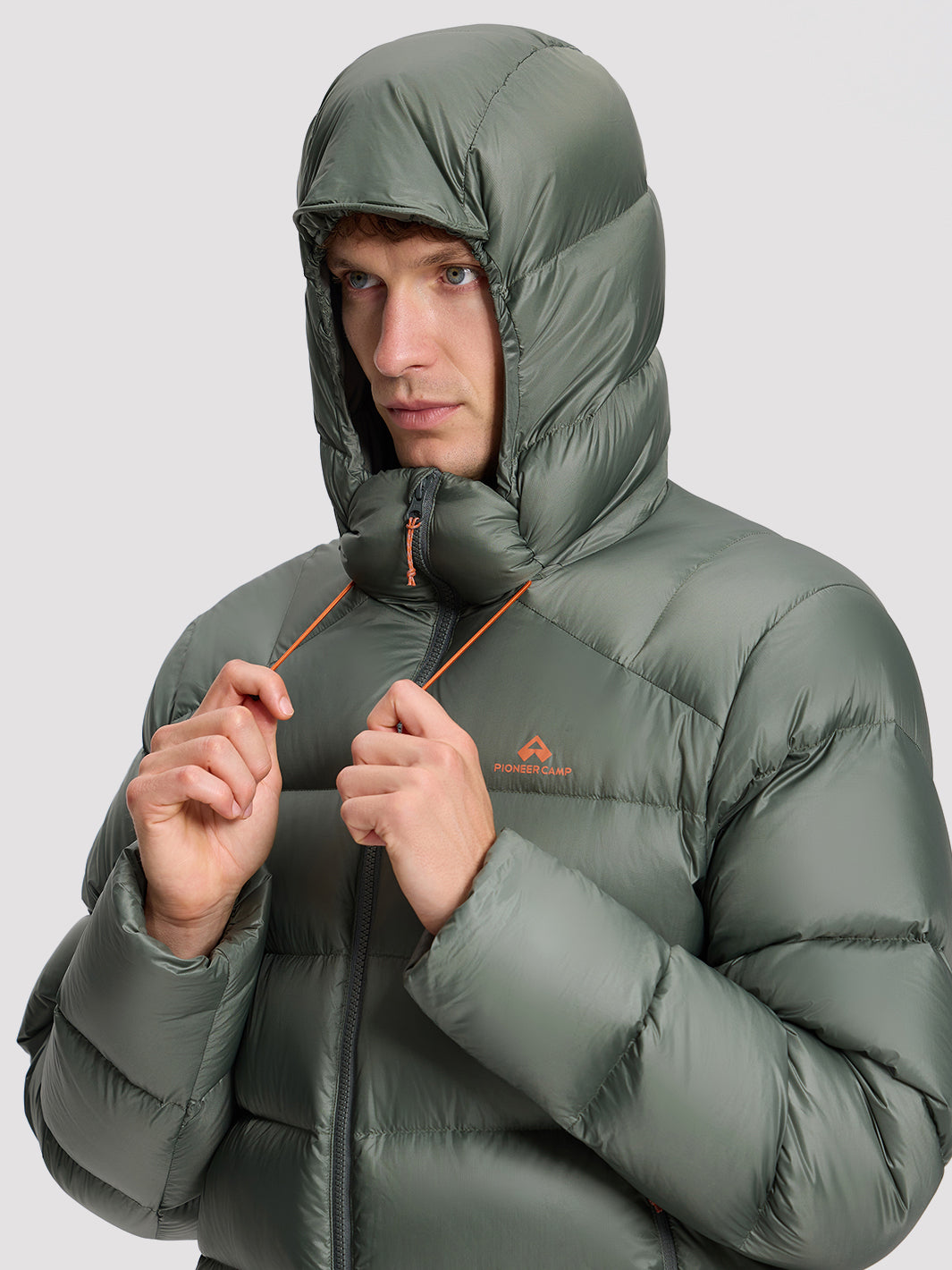 Men's 800-Fill Goose Down Hooded Jacket PIONEER CAMP