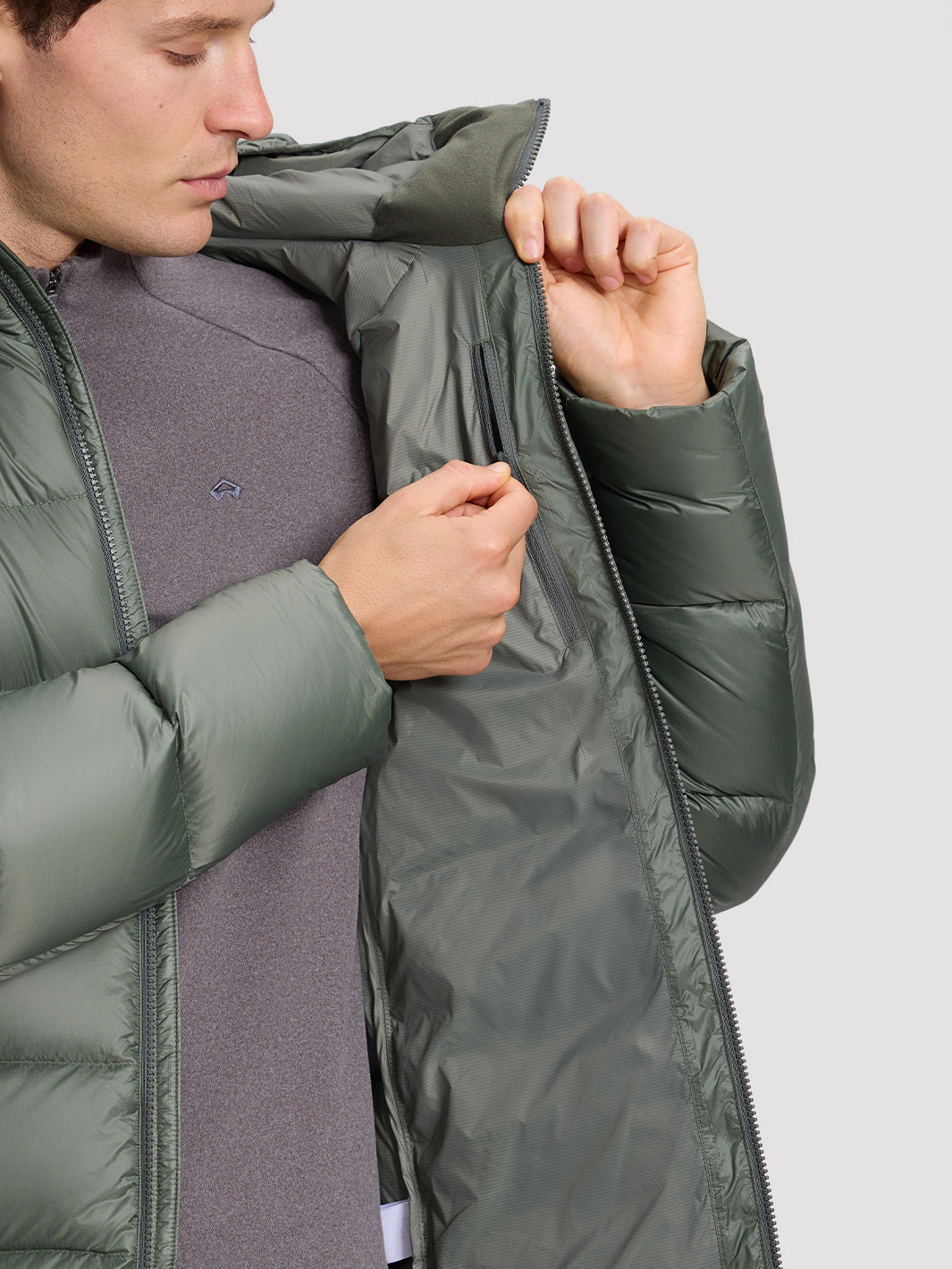 Men's 800-Fill Goose Down Hooded Jacket PIONEER CAMP