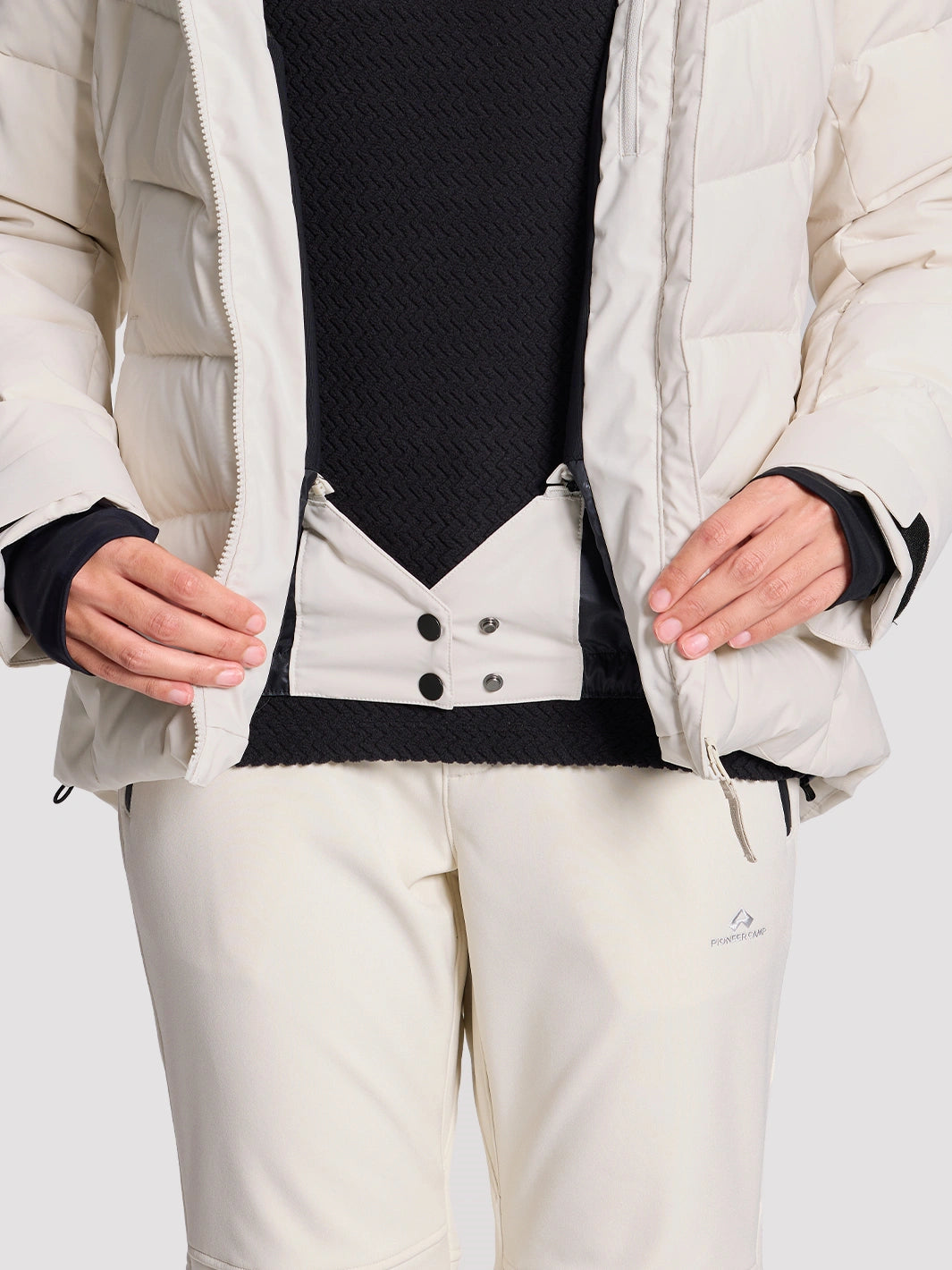 Women's Slim-Fit Faux Fur Collar SORONA Insulated Ski Jacket PIONEER CAMP
