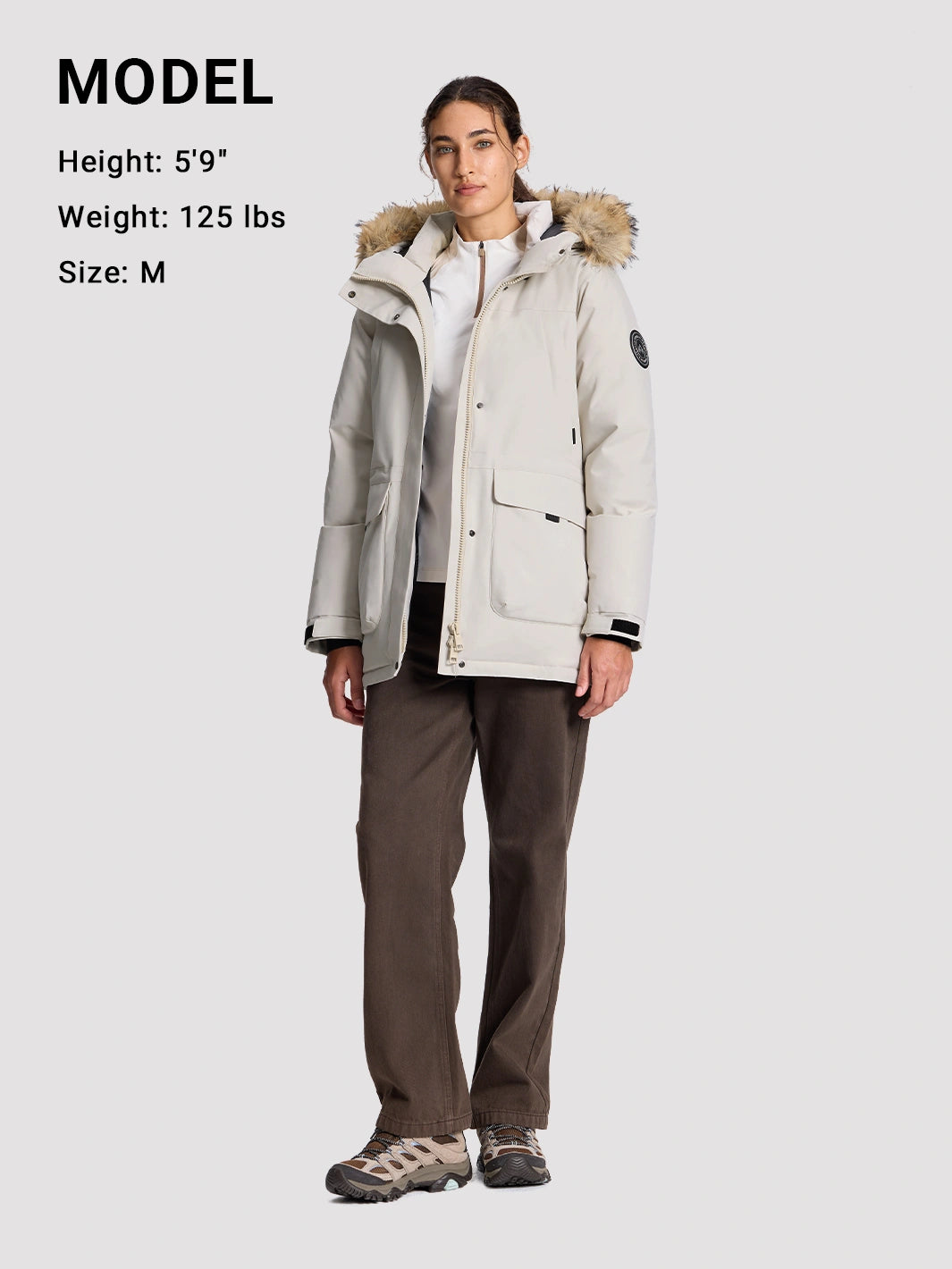 Women's 700 Fill Power Water-Resistant Duck Down Parka Jacket PIONEER CAMP