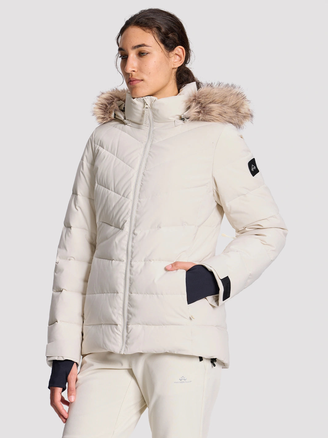 Women's Slim-Fit Faux Fur Collar SORONA Insulated Ski Jacket PIONEER CAMP