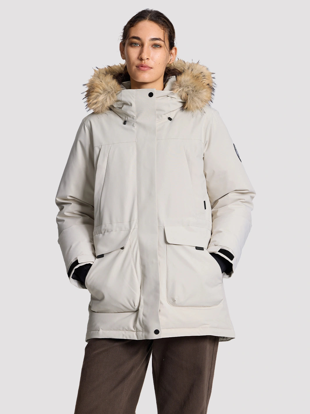 Women's 700 Fill Power Water-Resistant Duck Down Parka Jacket PIONEER CAMP