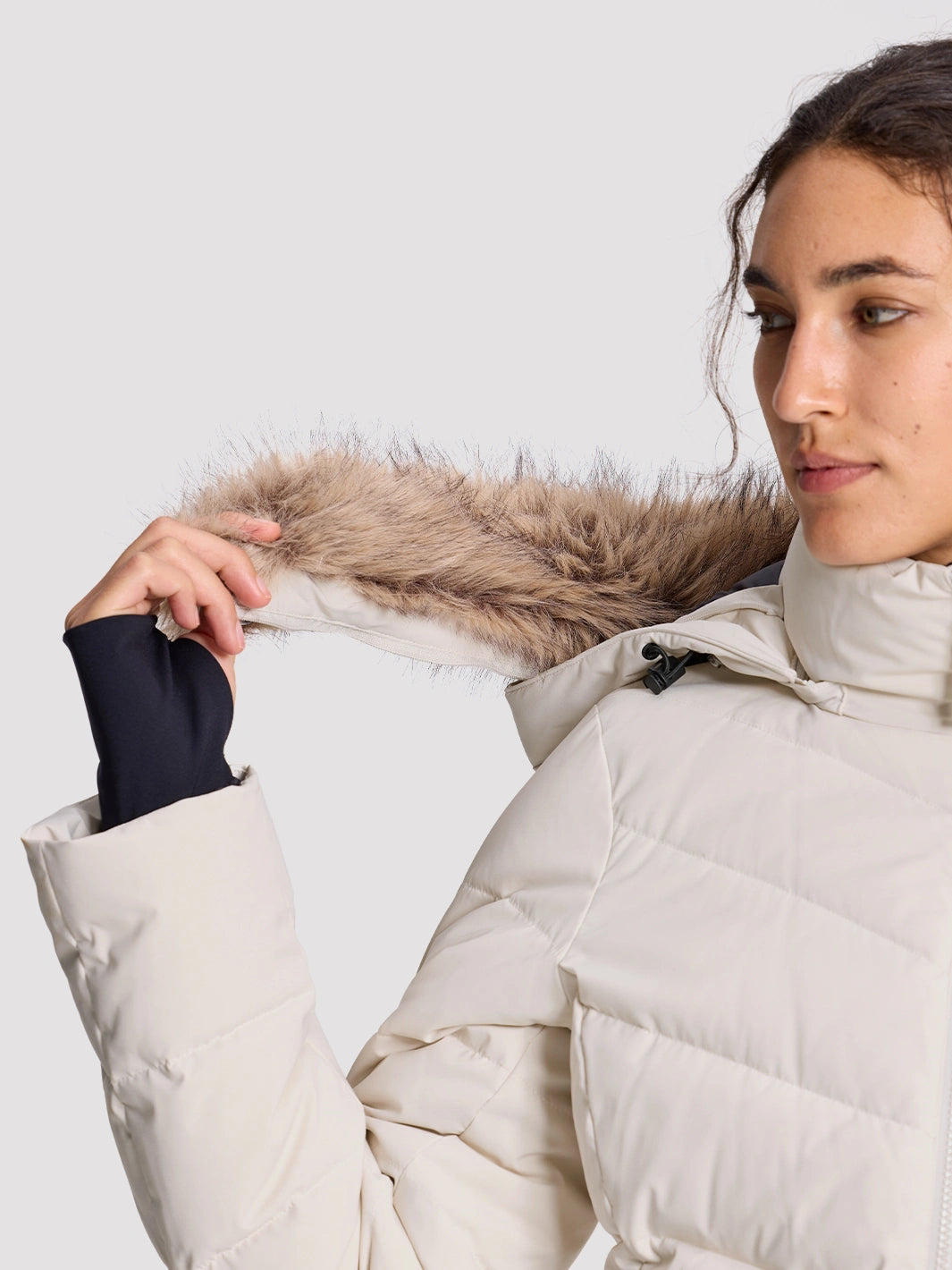 Women's Slim-Fit Faux Fur Collar SORONA Insulated Ski Jacket PIONEER CAMP