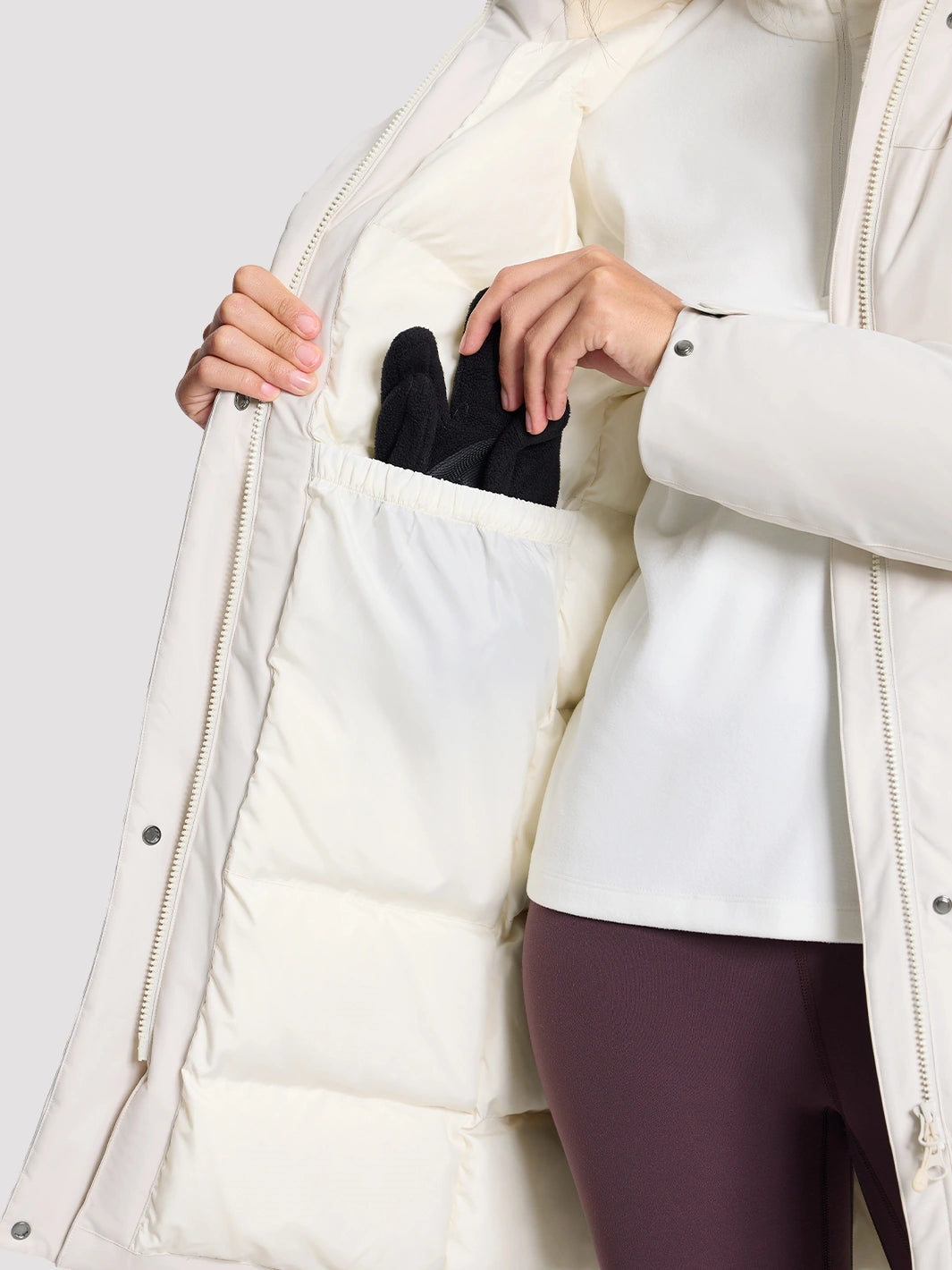 Women's Waterproof 700 Fill Power Down Parka with Removable Faux Fur Hood PIONEER CAMP