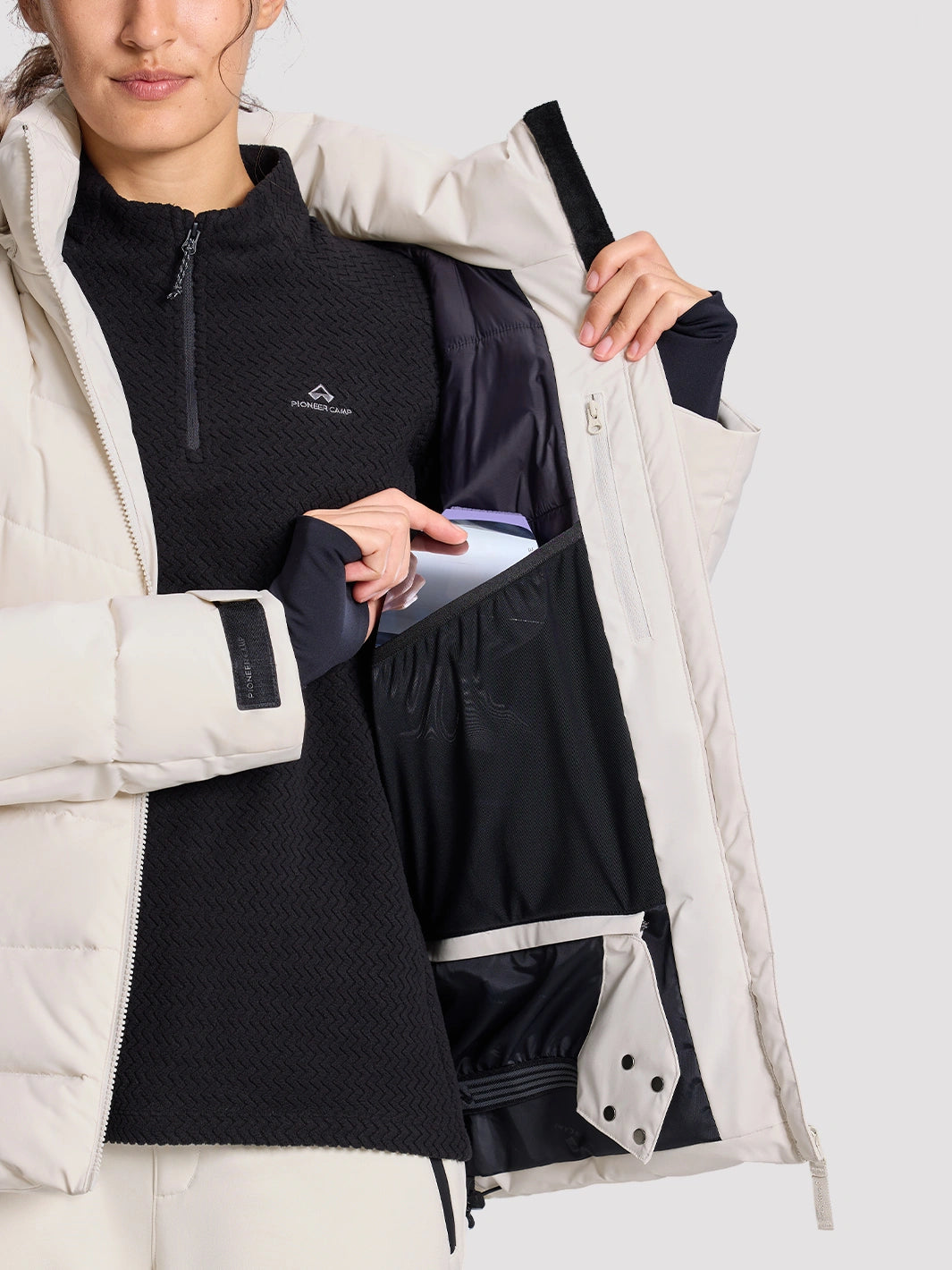 Women's Slim-Fit Faux Fur Collar SORONA Insulated Ski Jacket PIONEER CAMP