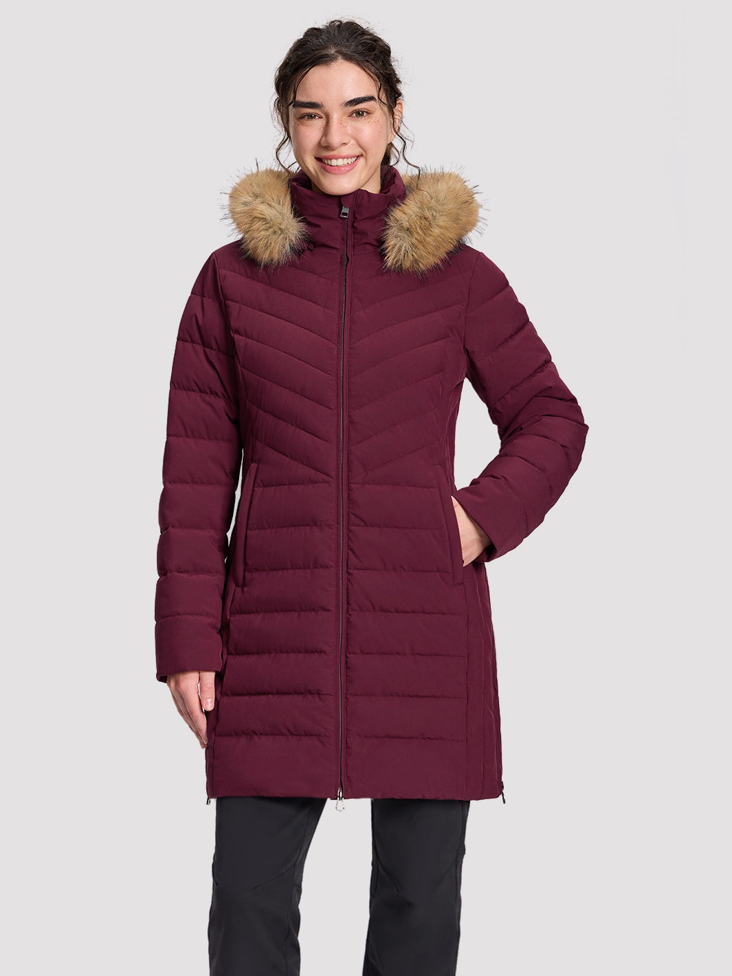 Women's Waterproof Long Puffer Coat PIONEER CAMP