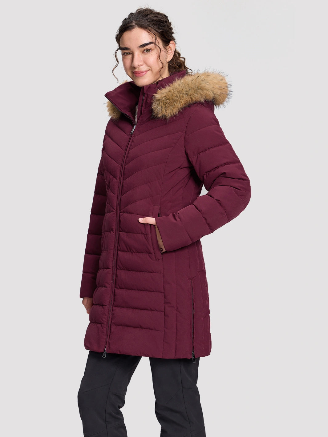 Women's Waterproof Long Puffer Coat PIONEER CAMP