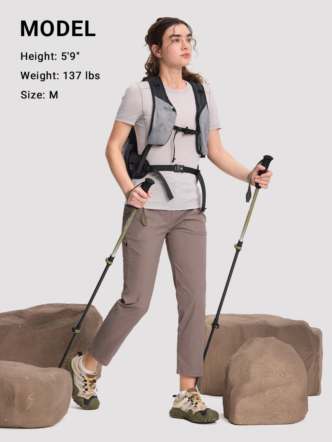 Women's Quick-Dry Water-Repellent Hiking Pants PIONEER CAMP