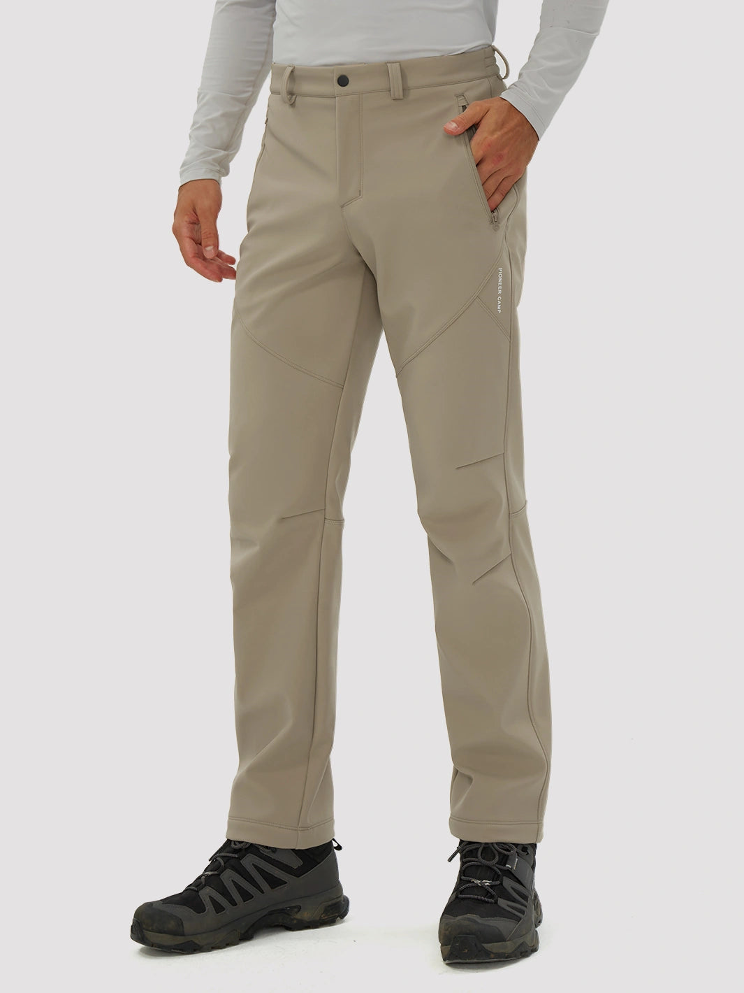 Men's Fleece-Lined Waterproof Softshell Hiking Pants